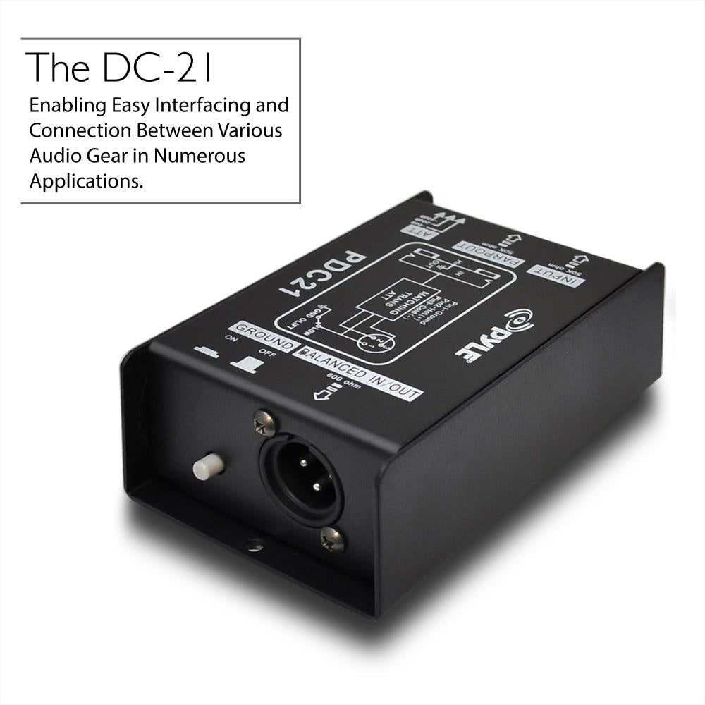 Premium Direct Injection Audio Box - High-Quality DI Box for Professional Studio & Live Sound Recording - Perfect for Musicians, Podcasters & Audio Engineers