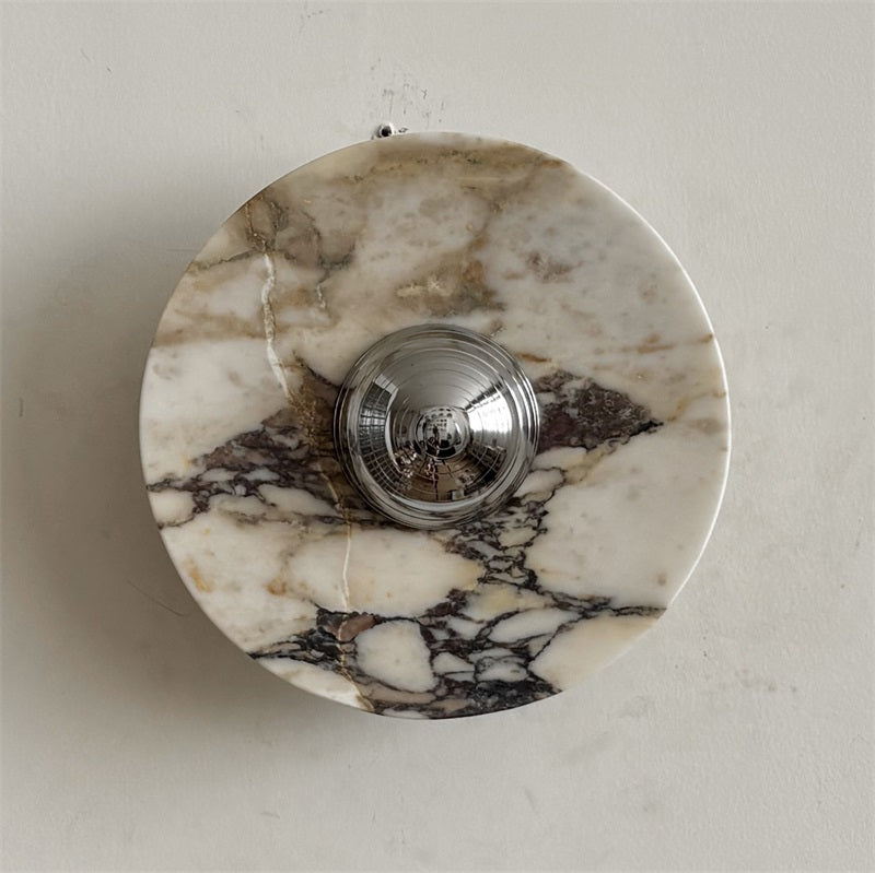Calacatta Marble Wall Sconce Light - Modern Gold Finish Bathroom Vanity Lighting for Bedroom, Hallway & Living Room Decor