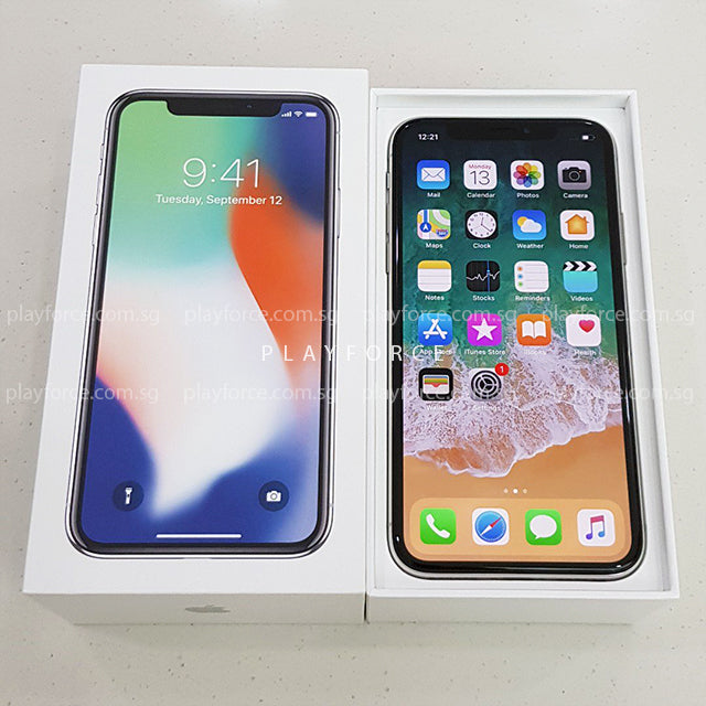 iPhone X 256GB Silver - Unlocked Smartphone with Face ID, 5.8