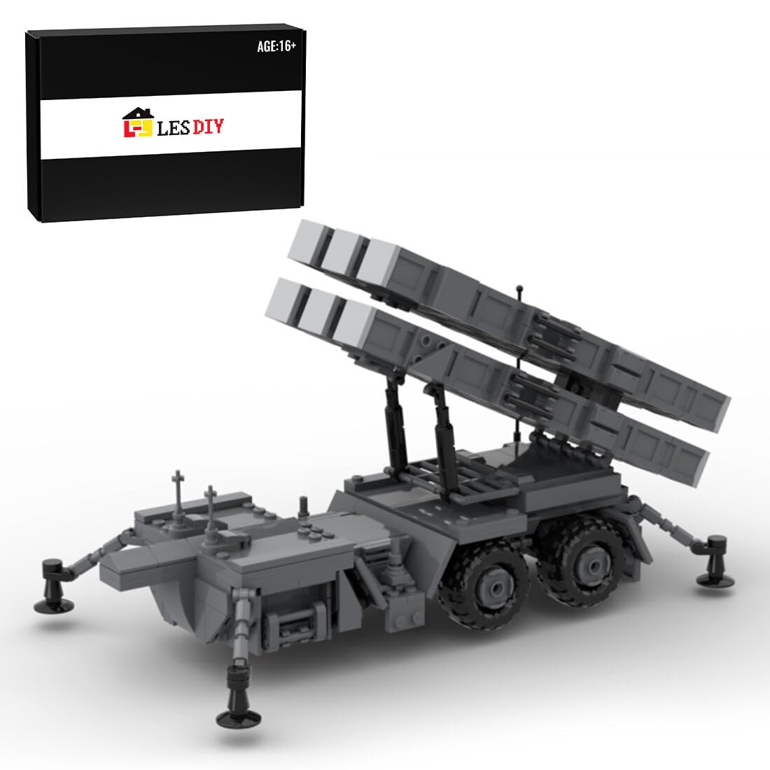 LOCHE MOC-121339 Sci-Fi Military Rocket Launch Vehicle Building Blocks Set - 527PCS Military Construction Toy Compatible with LEGO Technic - Perfect for Model Collectors, DIY Enthusiasts & STEM Education