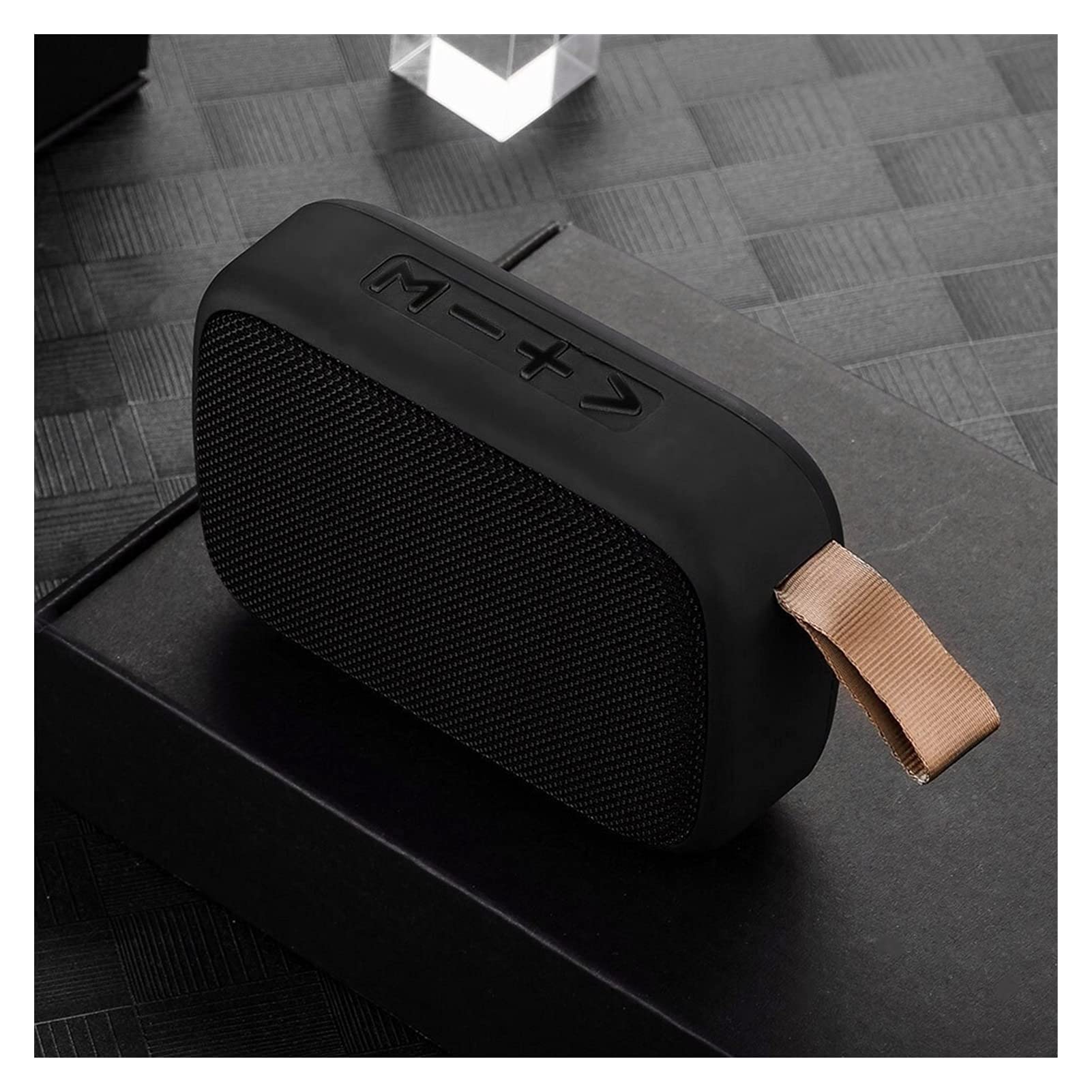 EXUAN Bluetooth Speaker Wireless Portable Speaker with Stereo Sound, TF Card & FM Radio, Compatible with Smartphone Tablet Laptop - Perfect for Outdoor, Travel, Home, and Party (Black)