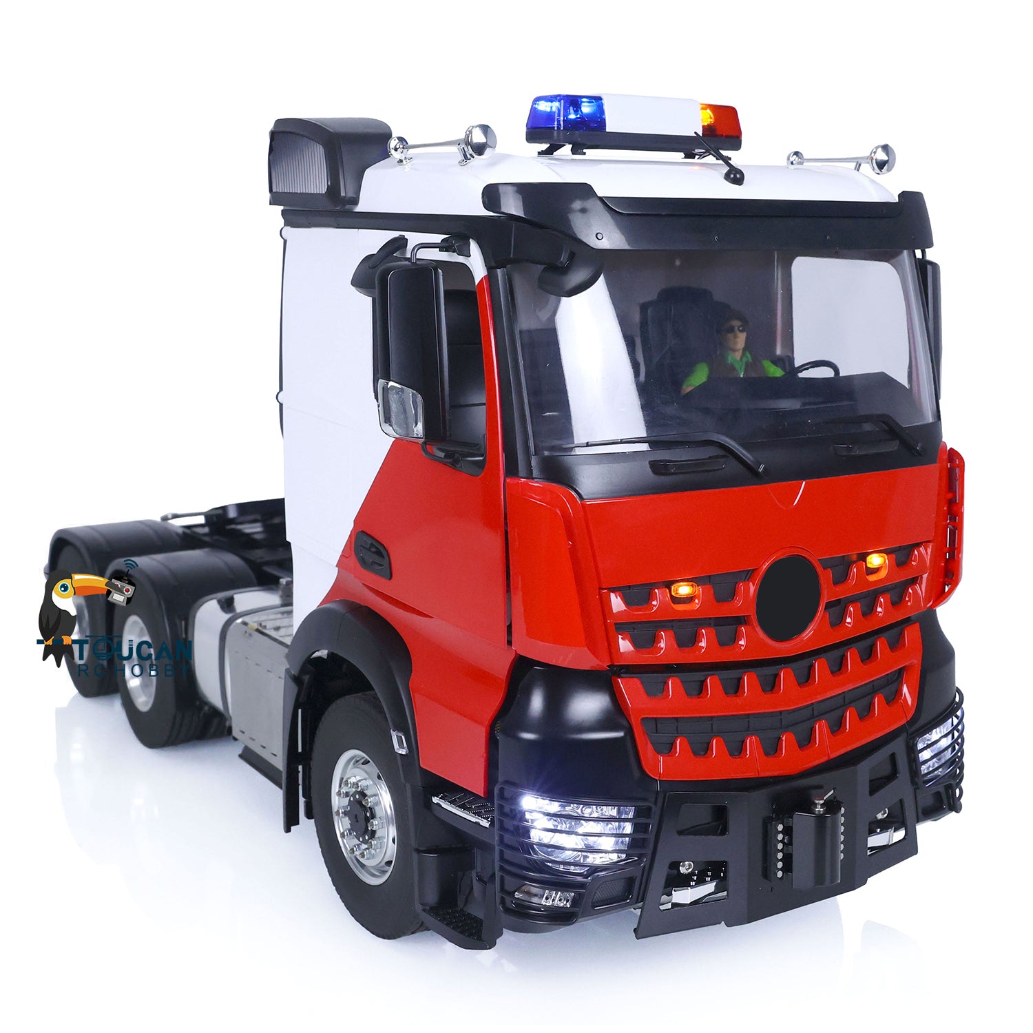 Customized LESU 1/14 Scale 6x6 RC Tractor Truck with Metal Chassis - 1851 3363 Electric Model Truck Kit Including Battery, Radio System & Charger - Perfect for Off-Road Racing, Construction Play & RC Hobby Enthusiasts