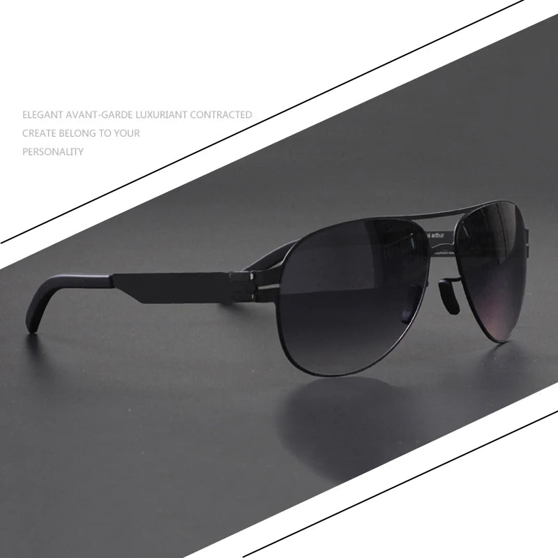 Black Unisex Polarized Sunglasses - Oval Full Rim Stainless Steel Frame - UV Protection for Men & Women - Perfect for Driving, Beach & Outdoor Activities