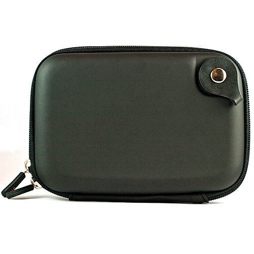 VanGoddy GPS Carrying Case with Carbineer Clip for Garmin nüvi 54/54LM 5-Inch GPS Navigator - Gun Metal | Protective Travel Pouch for Road Trips & Outdoor Adventures