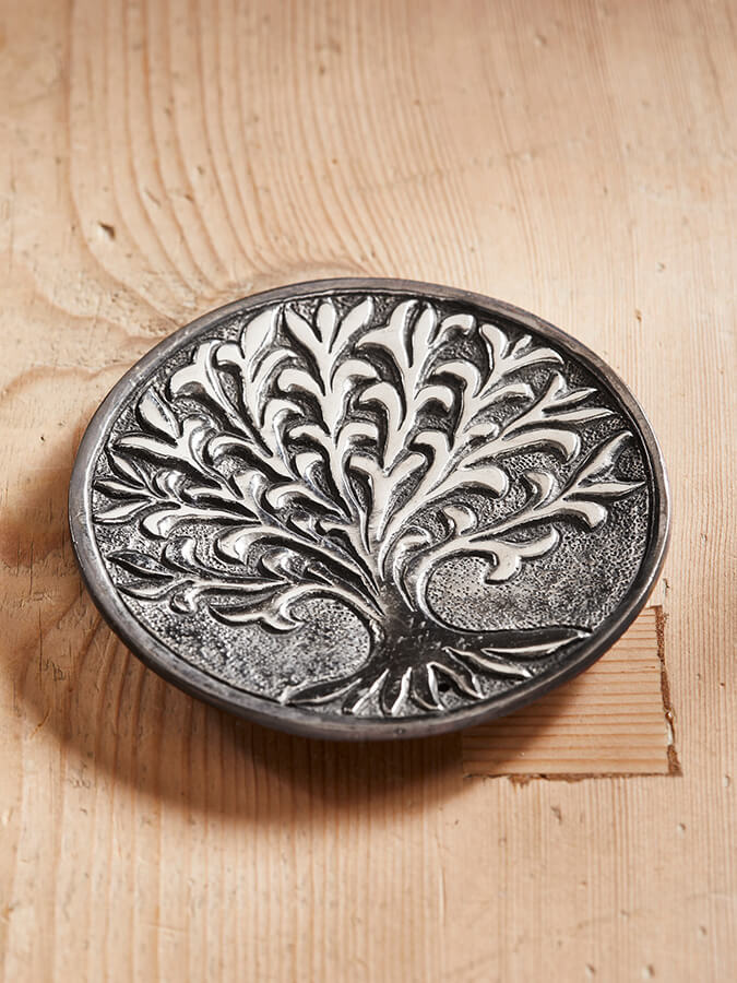 Namaste Tree of Life Aluminum Incense Holder - Spiritual Aromatherapy Accessory for Meditation, Yoga & Home Decor