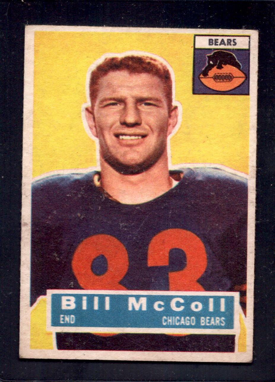 1956 Topps #83 Bill McColl Chicago Bears Vintage Football Trading Card - Perfect for Collectors, Sports Memorabilia Displays & NFL Fan Gifts
