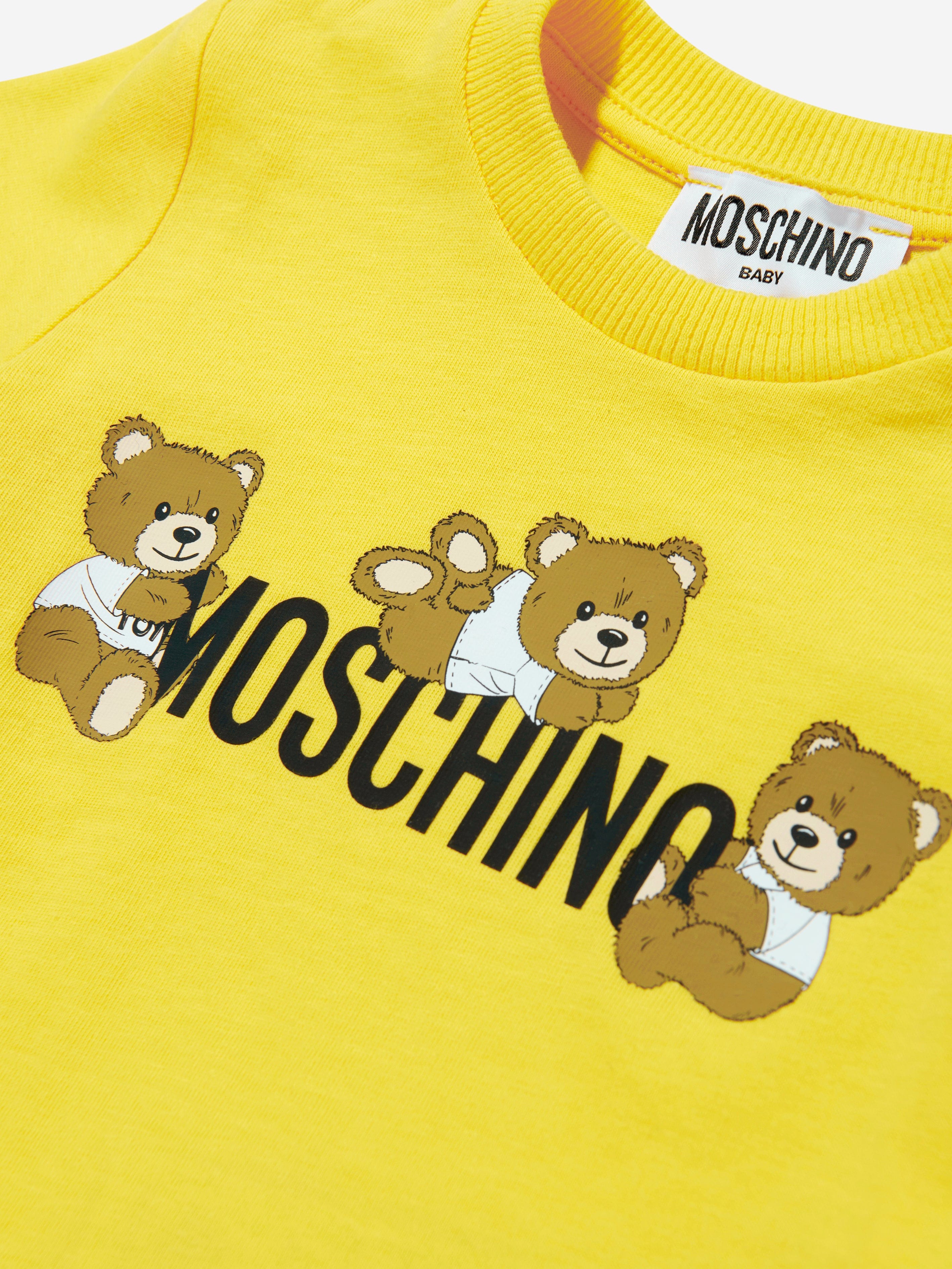 Yellow Baby Teddy Bear Logo T-Shirt - Soft Cotton Cute Graphic Tee for Infants & Toddlers - Perfect for Playdates, Birthday Parties & Family Photos