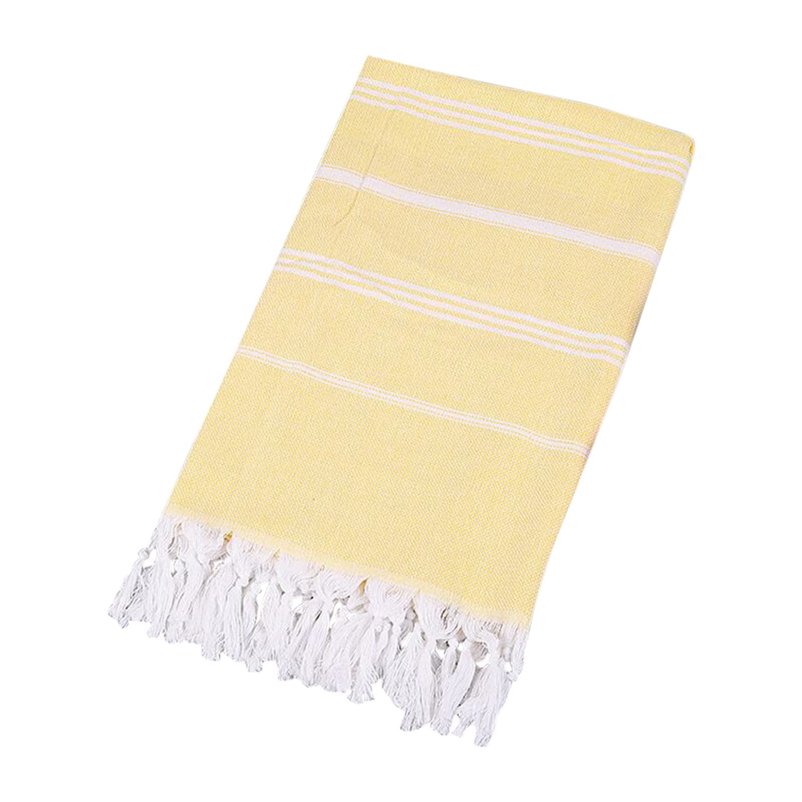 Premium Cotton Bath Towel Set - Extra Large Absorbent Turkish Towels with Striped Design & Fringed Edges - Soft & Quick-Drying for Spa, Beach, and Home Use