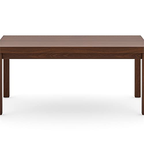 BOWERY HILL Modern Brown Wood Coffee Table - Mid-Century Style Living Room Furniture for Small Spaces, Home Decor, Sofa Table, Apartment Essentials