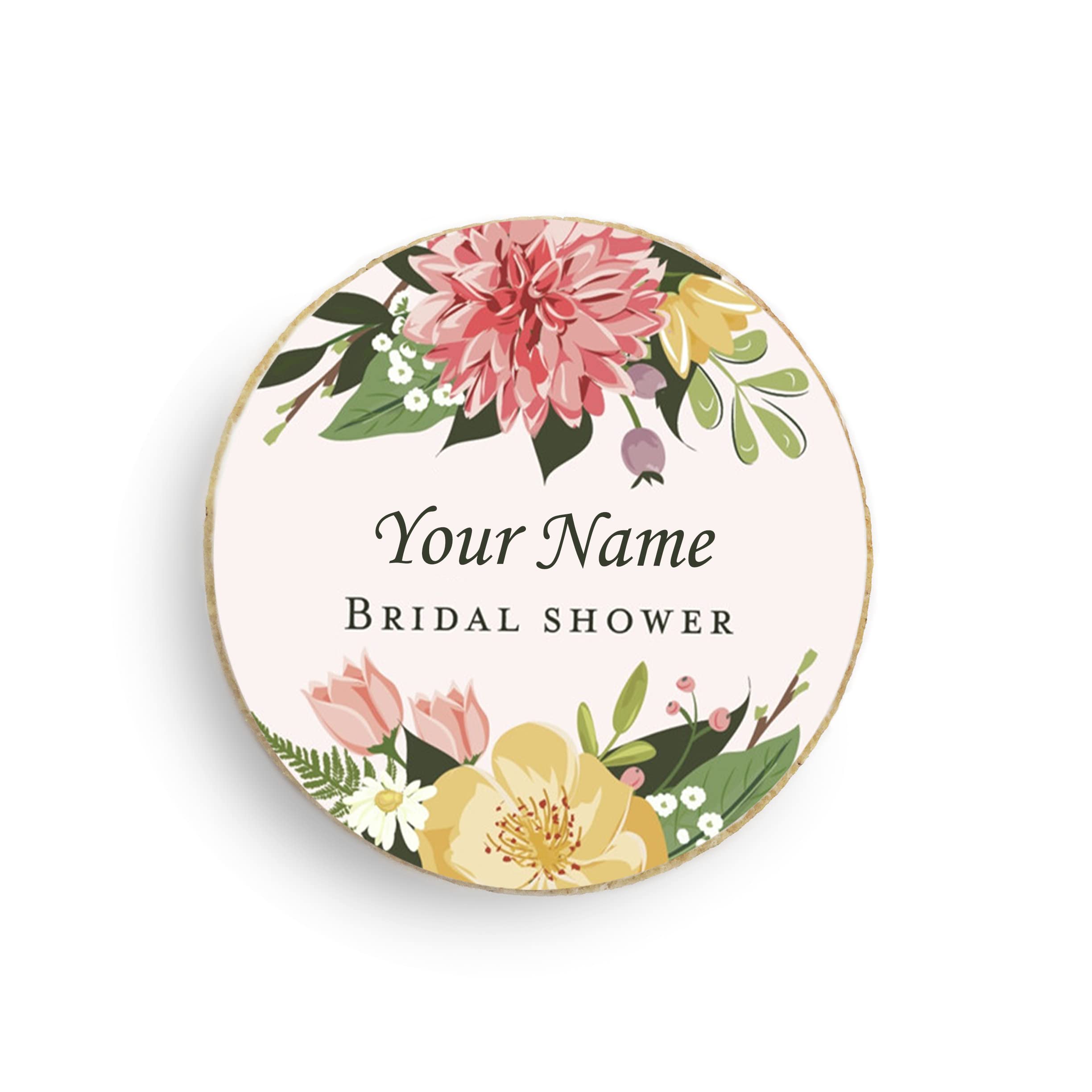Custom Round Bridal Shower Cookies - 12 Pack with Personalized Photo Decorations | Perfect for Wedding Showers, Baby Showers & Special Celebrations