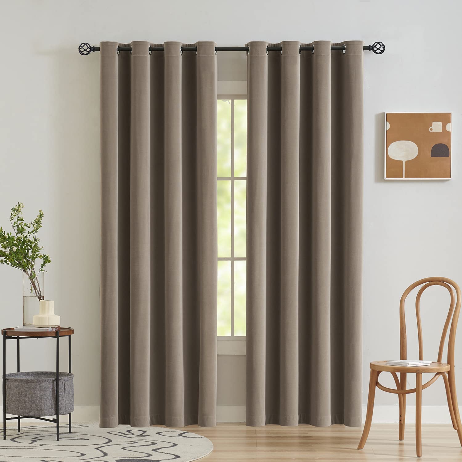 Dreaming Casa Herringbone Velvet Curtains - 2 Panels, 100