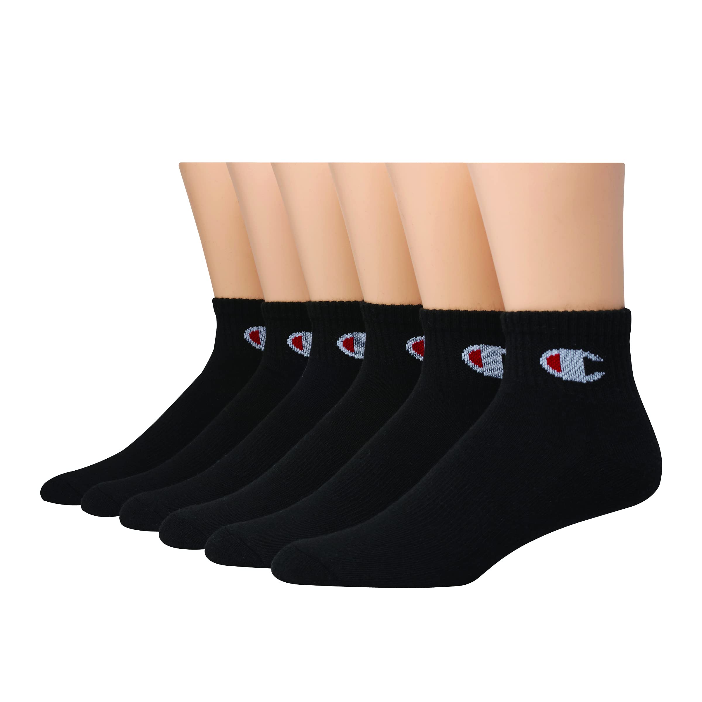 Champion Women's Double Dry Moisture-Wicking Socks 6-Pack - Crew, Ankle & No Show Styles for Running, Workout & Everyday Comfort