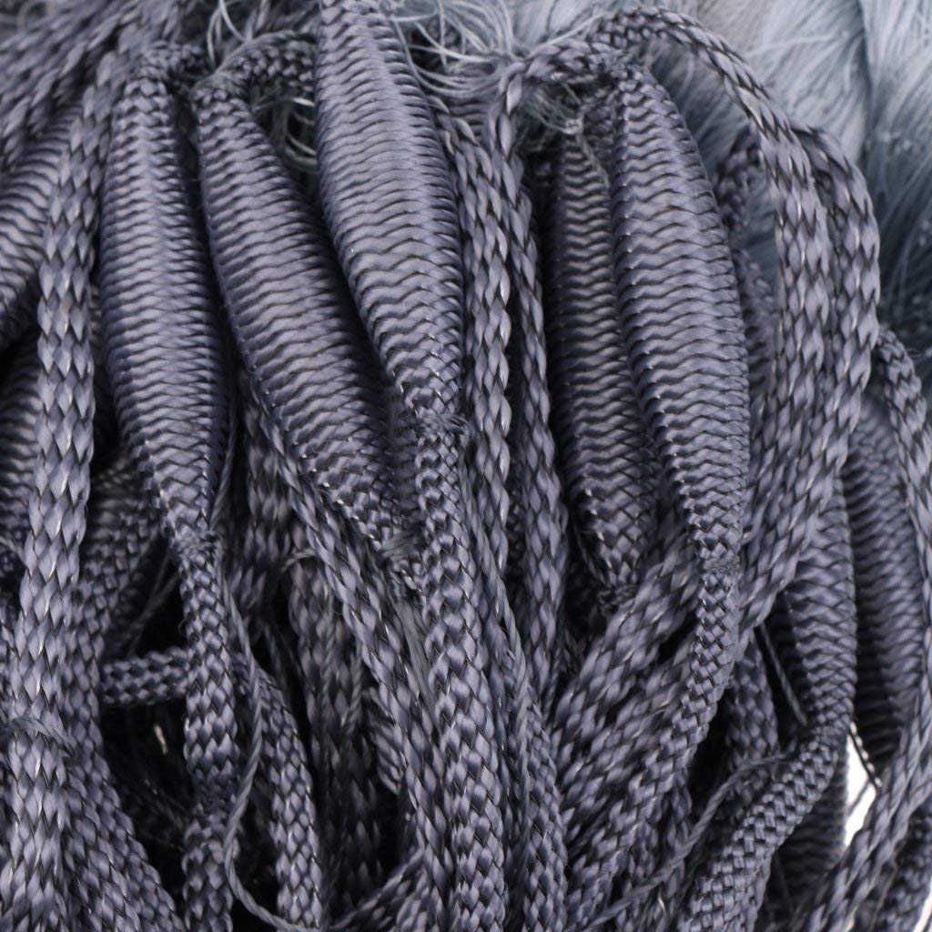 30X1.8m Fishing Net with 4x4cm Mesh Holes - Durable Gill Net for Casting, Trapping, and Gillnet Fishing - Perfect for Freshwater and Saltwater Fishing (Grey) - Ideal for Recreational Fishing, Survival, and Commercial Use