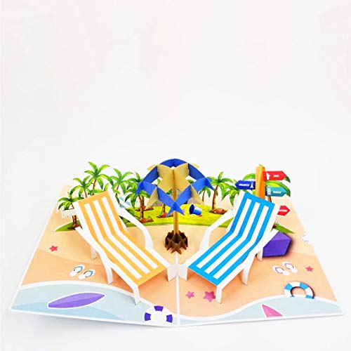 Beach Pop Up Card (Blue)