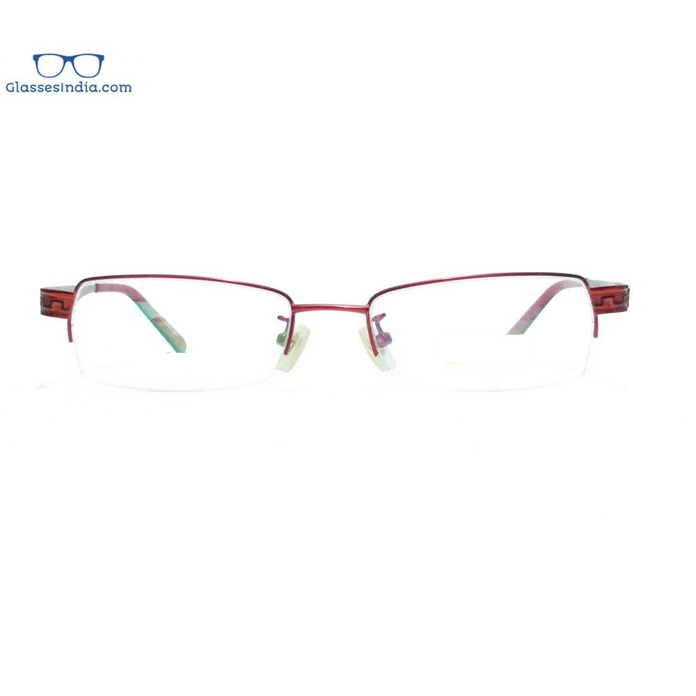 Stylish Red Supra Half Rimless Blue Light Blocking Glasses for Women - Model 5610Rd - Perfect for Computer Use, Gaming & Office Work