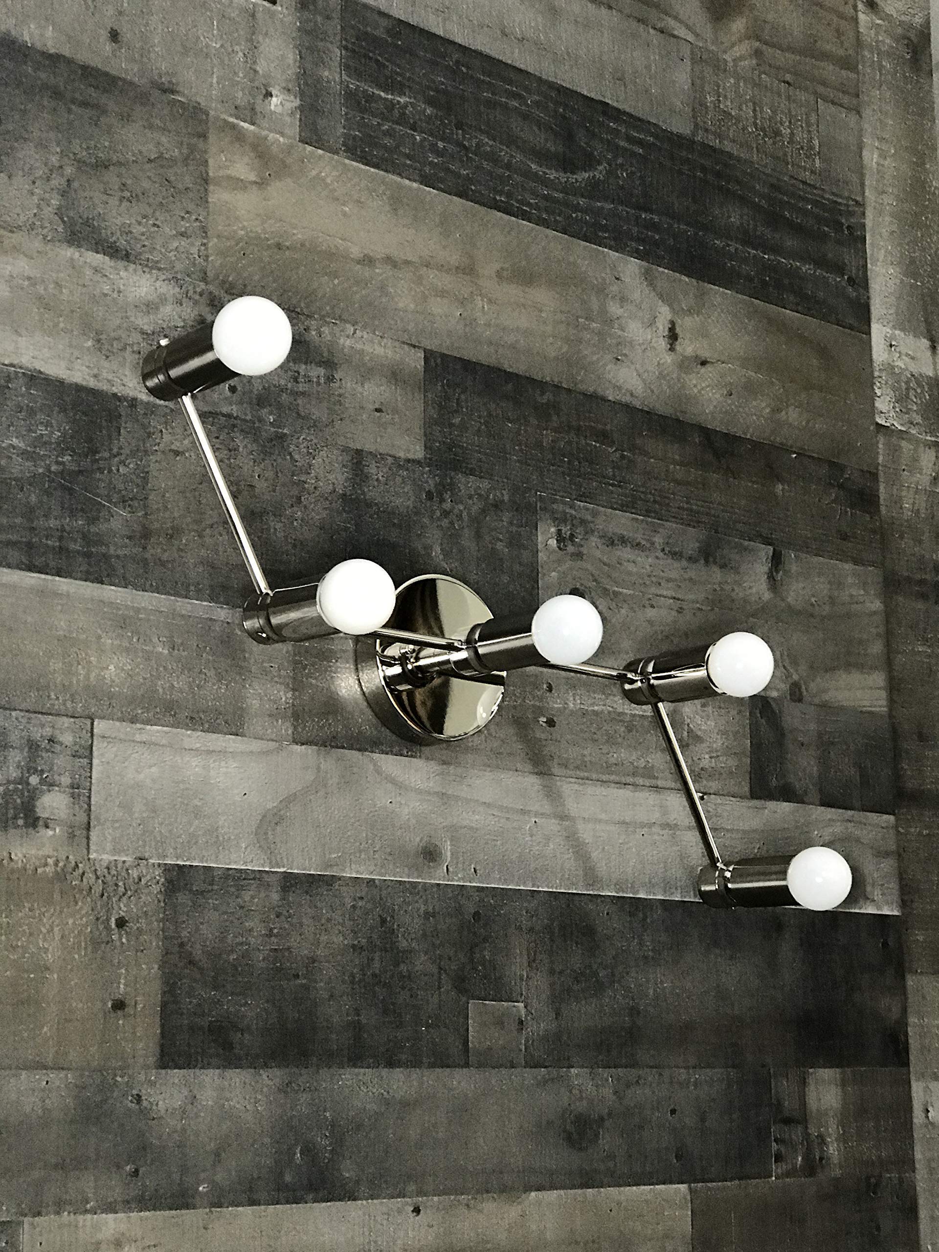 Modern Industrial Wall Sconce - 5 Light Vanity Fixture for Hallway, Bathroom & Bedroom - Elegant Lighting for Home Decor & Interior Design