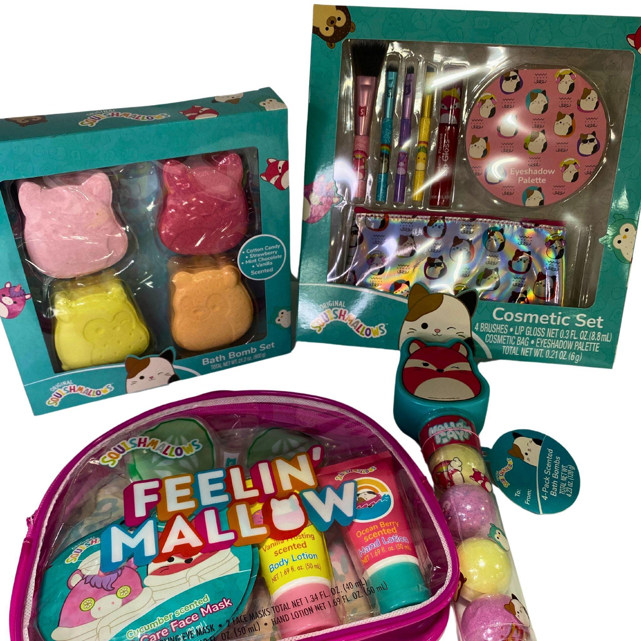 Original Squishmallows Mix Bundle - 40 Pcs Set with Bath Bombs, Feelin Mallow & Cosmetic Accessories | Perfect for Kids Gifts, Birthday Parties & Relaxation Time