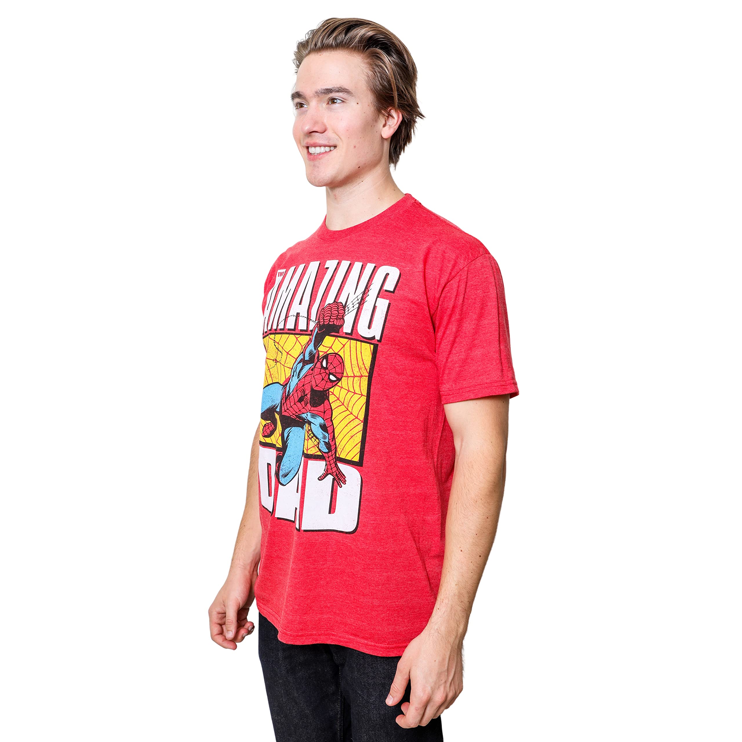 Marvel Spider-Man Amazing Dad T-Shirt for Men - Cool Superhero Graphic Tee for Father's Day, Birthday & Casual Wear