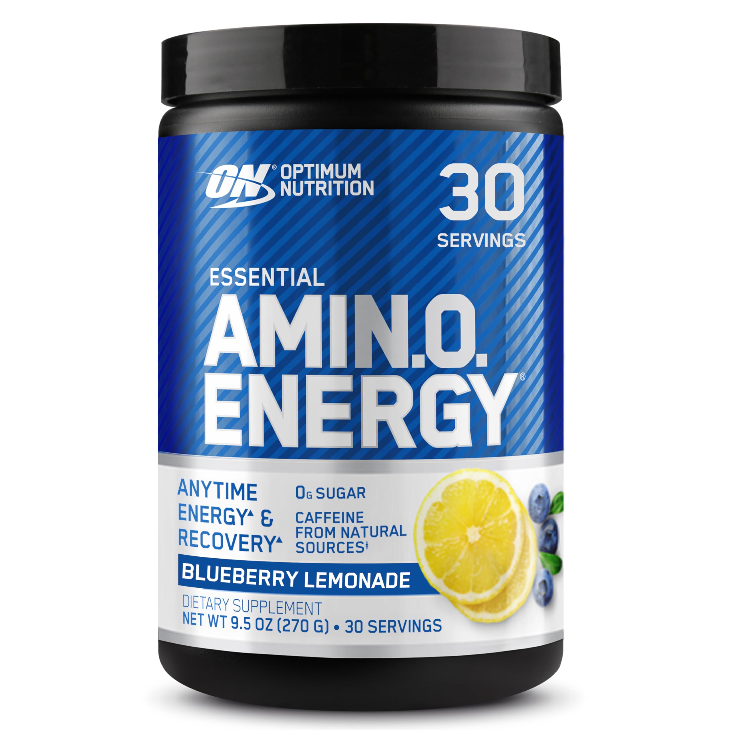 Optimum Nutrition Amino Energy Pre Workout Powder - Keto Friendly with BCAA, Green Tea & Green Coffee Extract - Blueberry Lemonade Flavor, 30 Servings | Boost Energy & Endurance for Gym, Running & Fitness Training