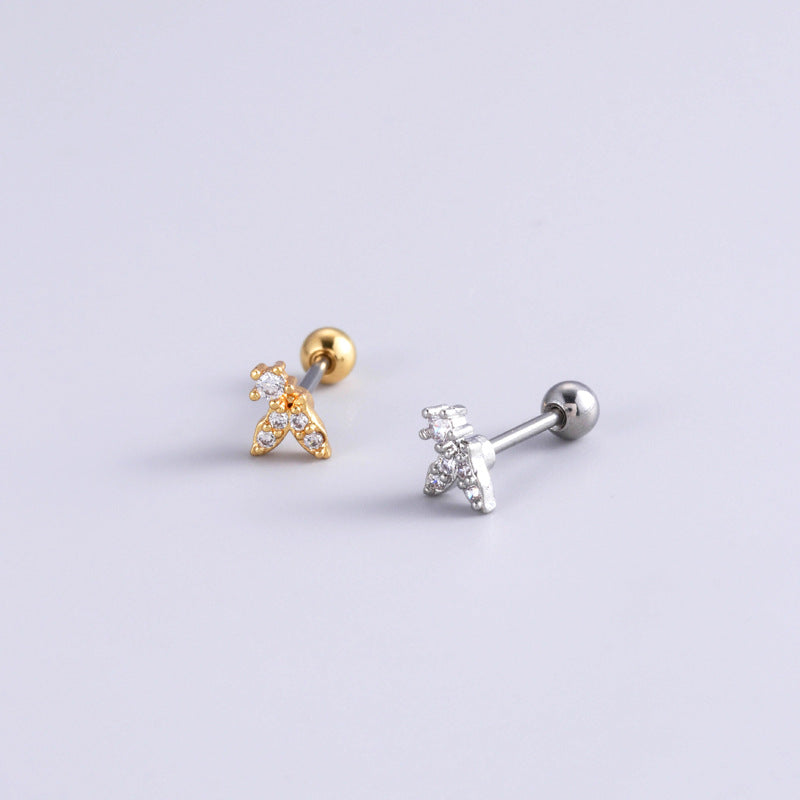 20G Cartilage Heart Stud Evil Eye Cross Helix Daith Earrings for Women | Hypoallergenic Stainless Steel Body Jewelry | Perfect for Piercing, Gifts & Everyday Wear - HSPJ889