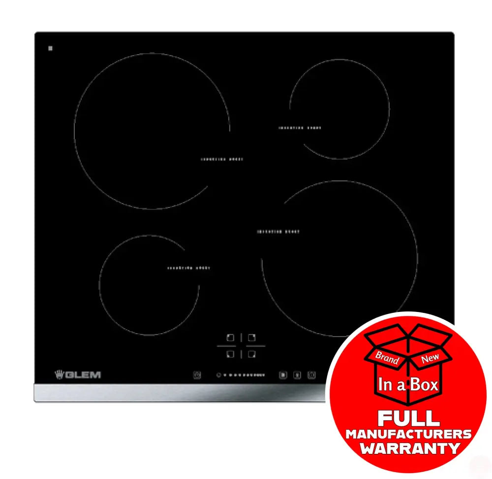 GLEM Gas GLIND64B 60cm Induction Cooktop - Portable Electric Stove for Home Kitchen, Fast Heating & Energy Efficient - Perfect for Apartments, Camping, and Small Spaces