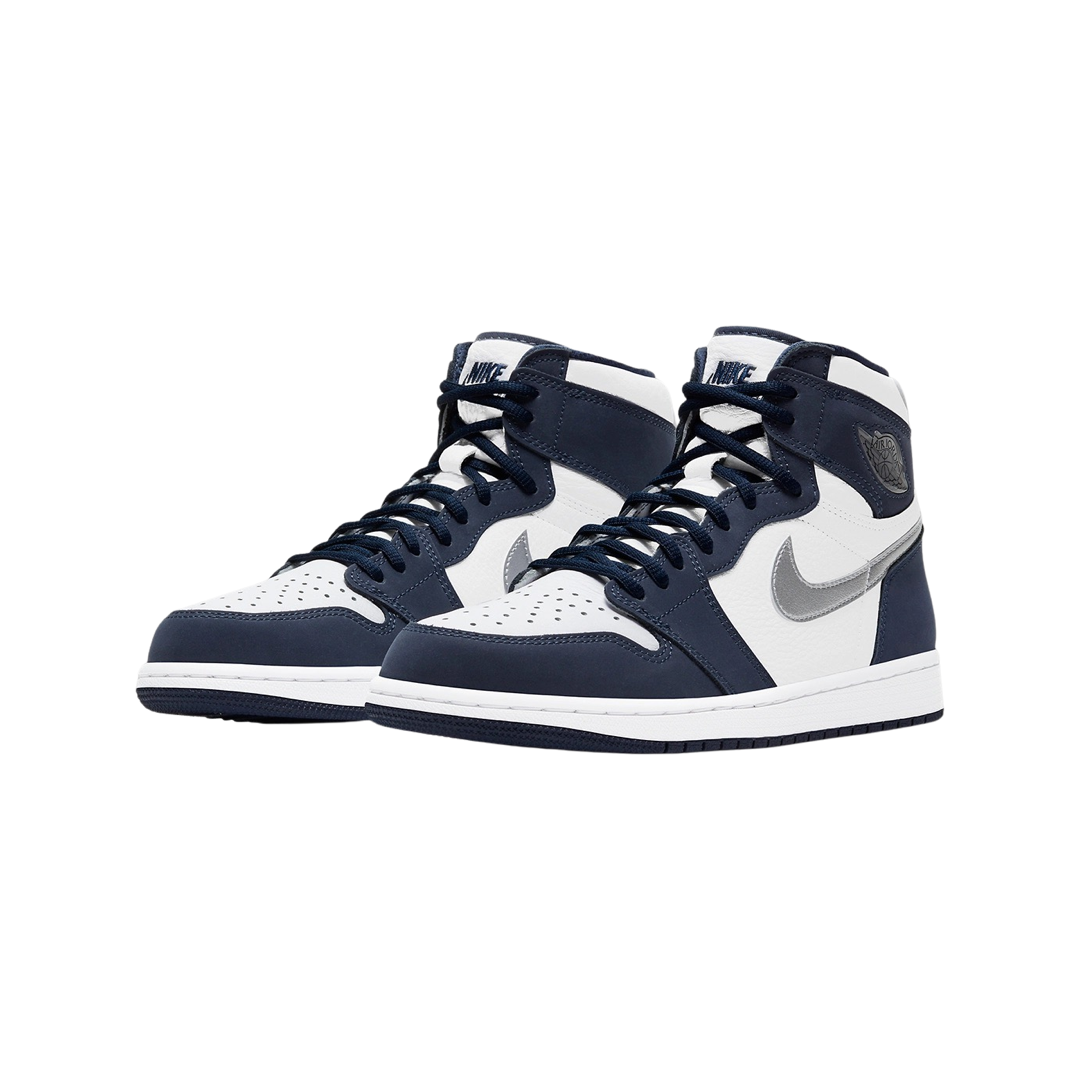 Air Jordan 1 High Retro CO JP Japan Obsidian Midnight Navy Sneakers (2020 Special Edition with Suitcase Box) - Limited Release Basketball Shoes for Collectors & Streetwear Fashion