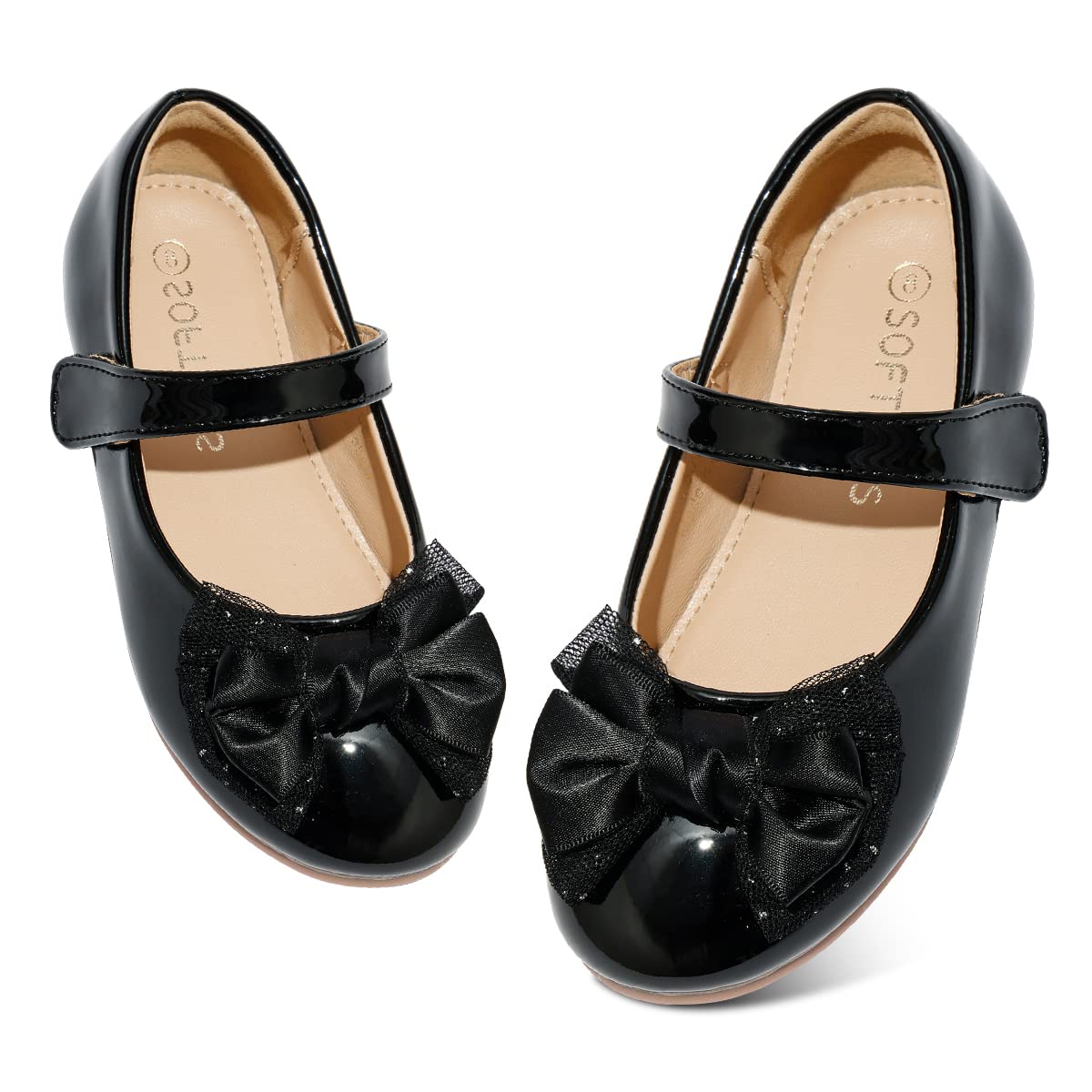SOFTKIDS Toddler Girls Mary Jane Princess Flower Dress Shoes - Comfortable Flats for Wedding, Party, School Uniform (Ideal for Special Occasions & Everyday Wear)