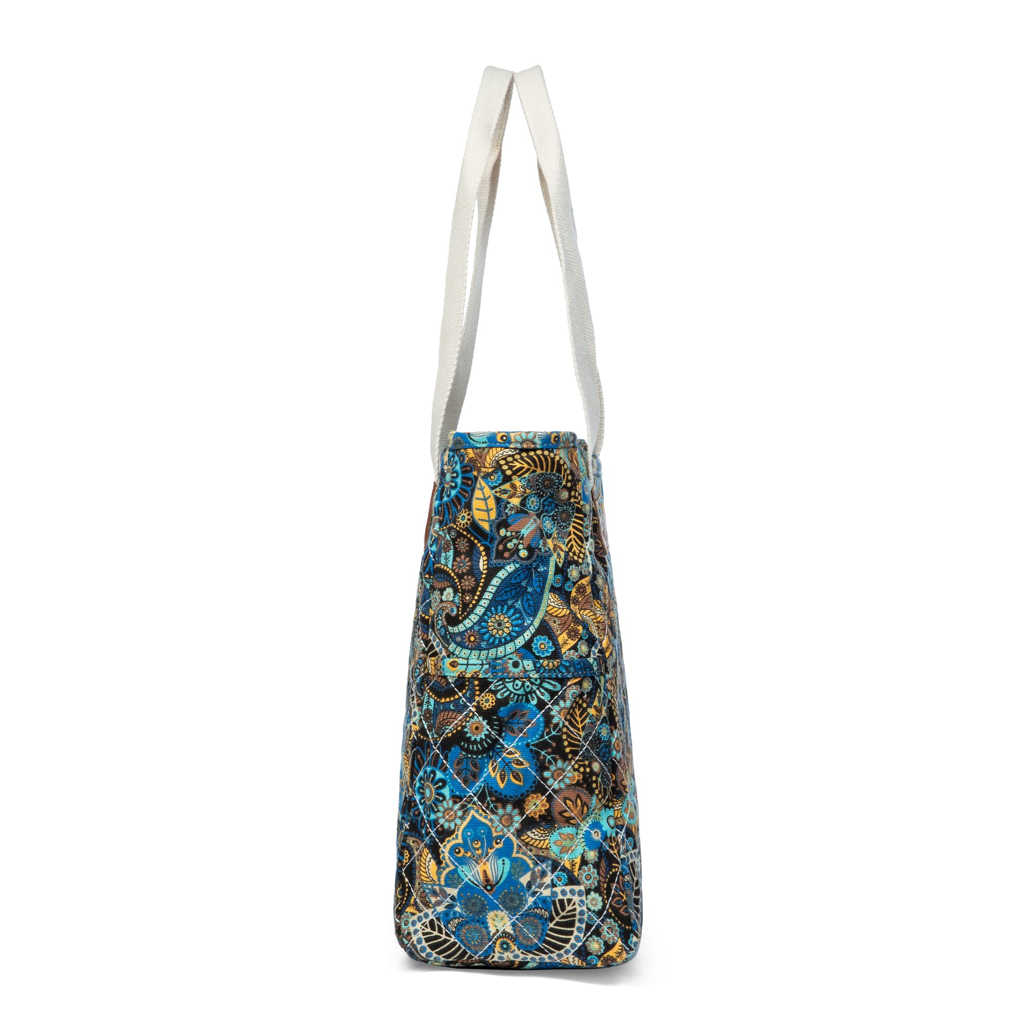 Malirona Women's Canvas Tote Bag with Zipper - Large Capacity Casual Handbag for Women, Durable Shoulder Bag for Office, Shopping & Travel | Perfect Work Tote, Beach Bag & Everyday Carry-all