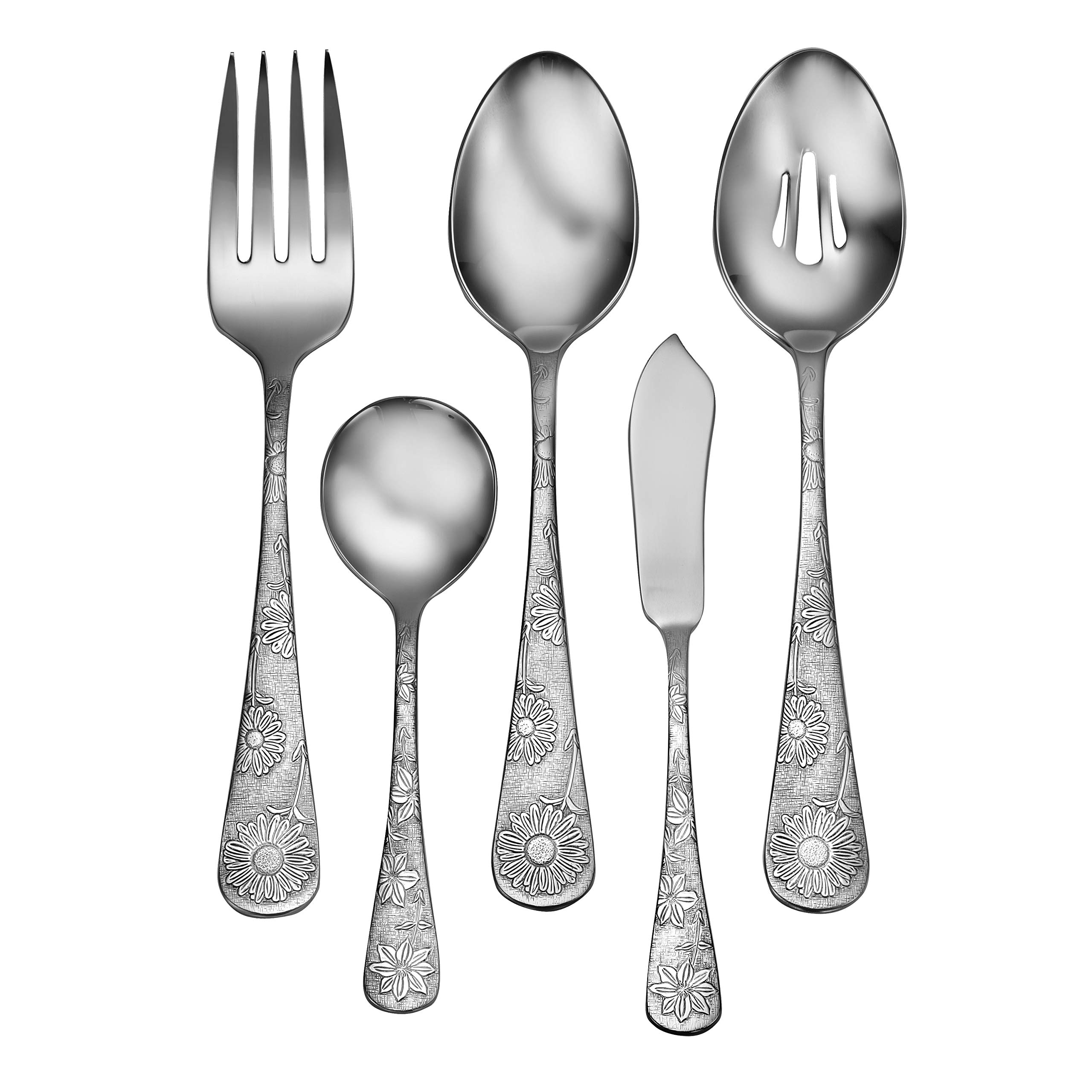 Liberty Tabletop American Garden 45-Piece Dinnerware Set - Service for 8 - Includes Dinner Plates, Salad Plates, Bowls & More - Made in USA - Perfect for Family Dinners, Holiday Gatherings & Formal Dining