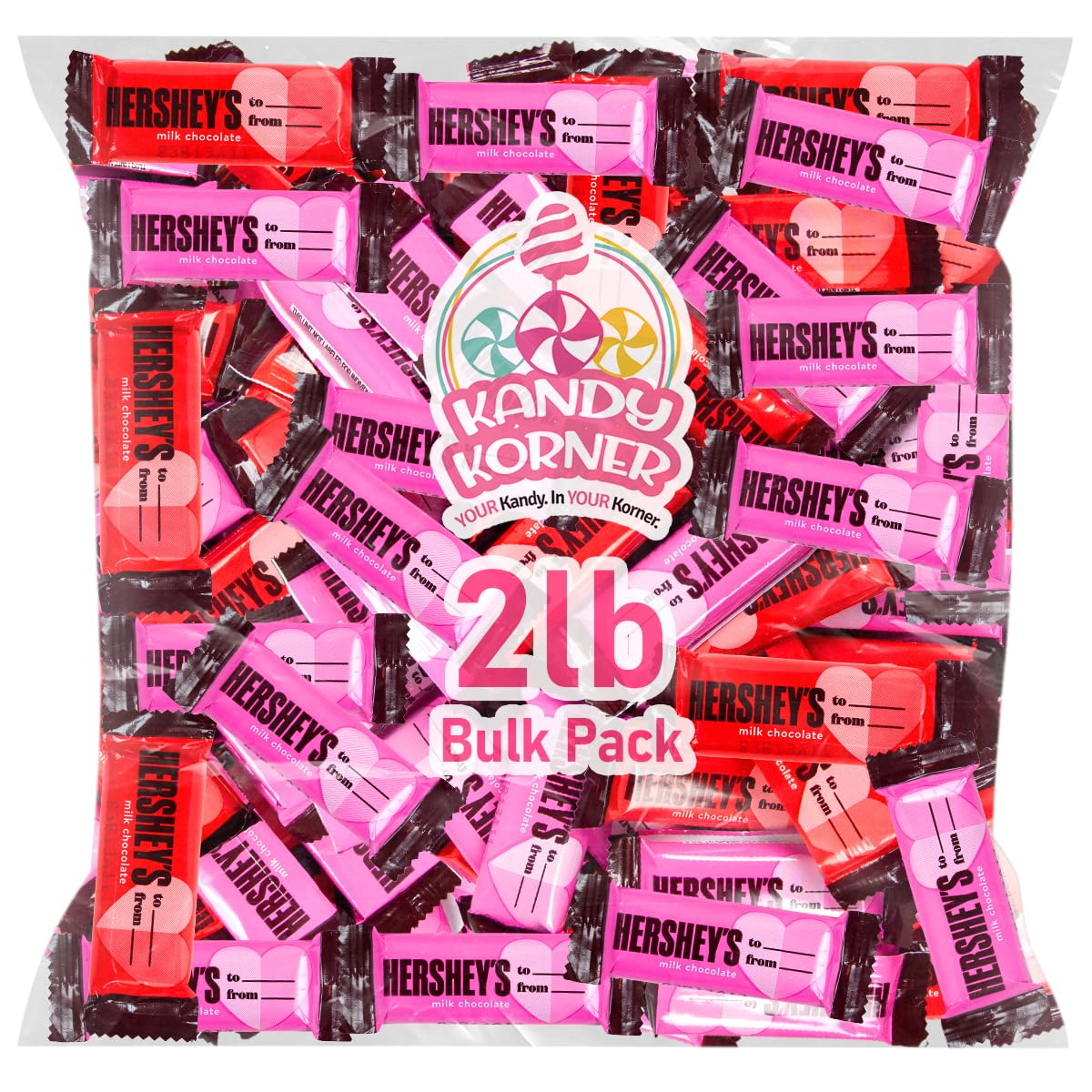 HERSHEY'S Milk Chocolate Snack Size Bars - Bulk Individually Wrapped Candy for Gifts, Parties & Holidays (2 Lb Bag) | Perfect for Mother's Day, Valentine's, Christmas & Office Treats | Rich, Creamy Milk Chocolate that Melts in Your Mouth