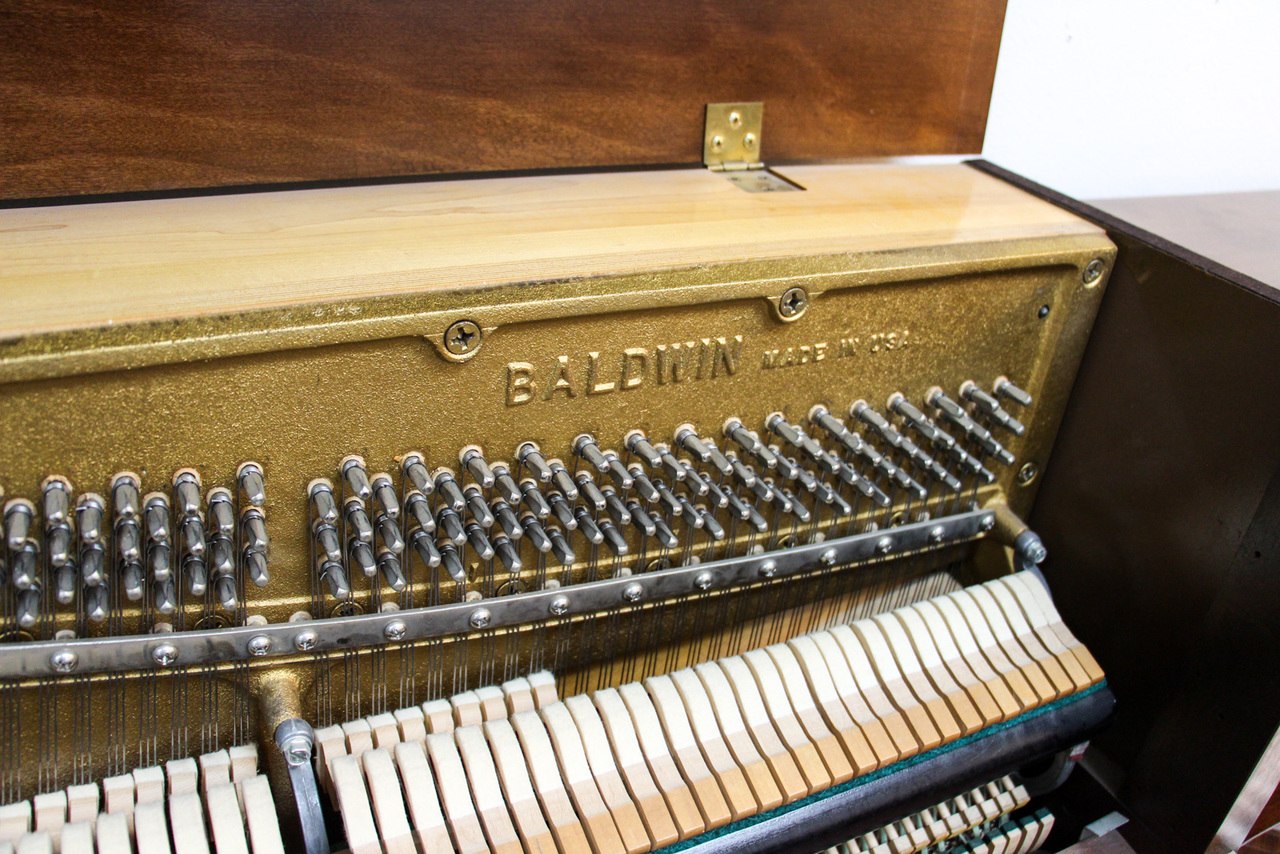 Baldwin 243 Upright Piano in Dark Walnut Finish - Perfect for Home, Studio & Conservatory Use