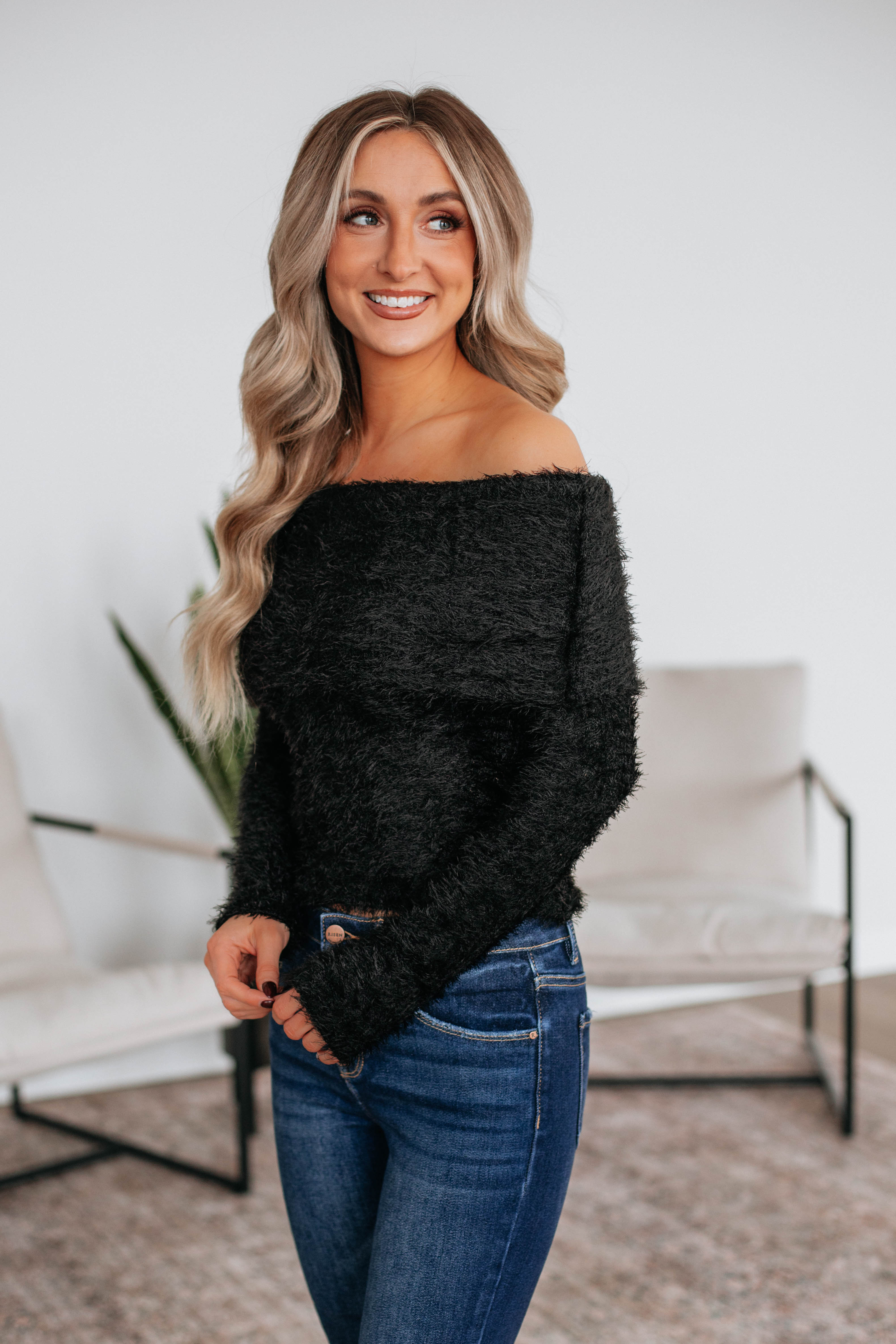 Elegant Black Convincing Composure Top - Perfect for Office Wear, Business Meetings & Professional Events