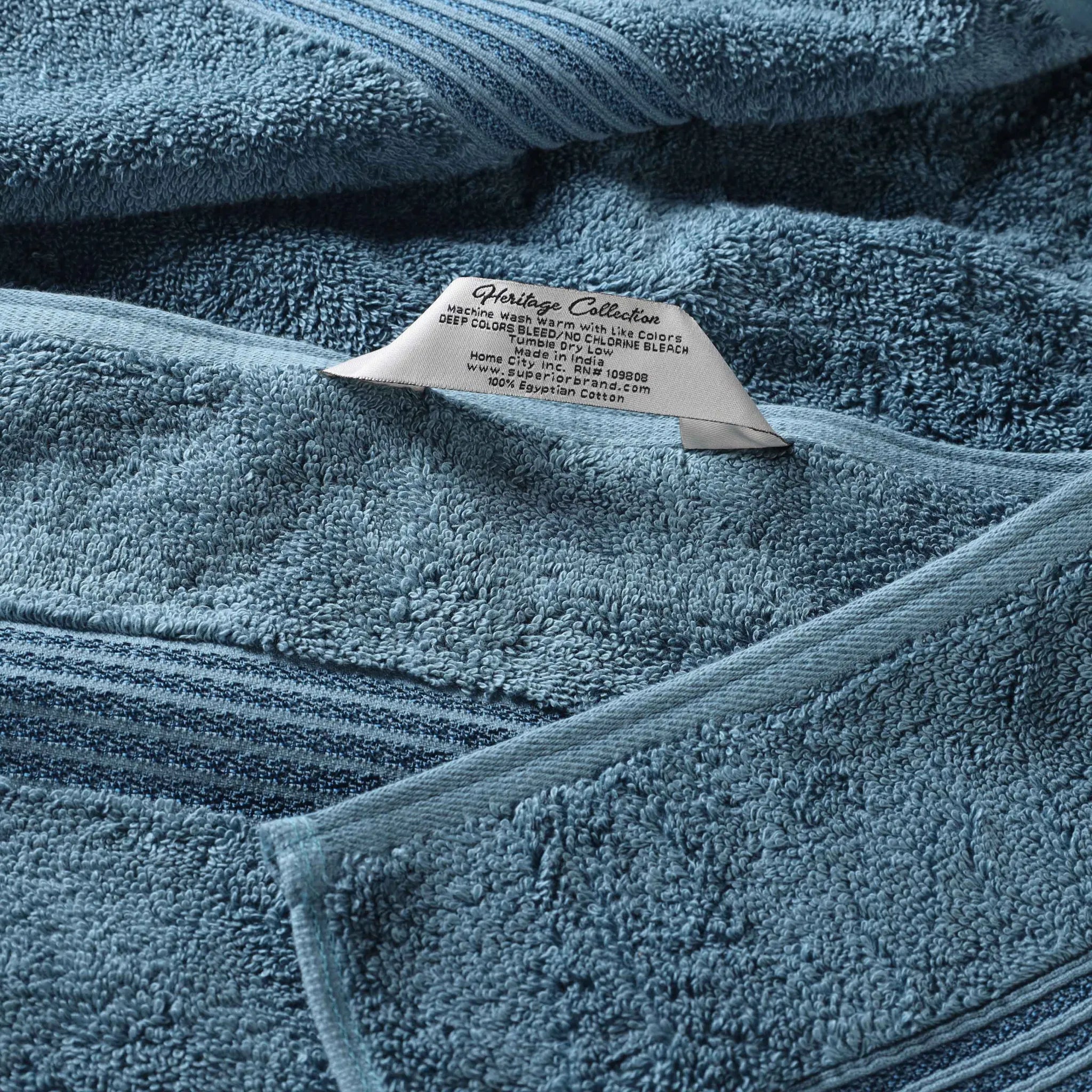 Premium Heritage Egyptian Cotton Bath Towel Set of 2 - Ultra Soft, Highly Absorbent & Quick Dry - Luxury Spa & Bathroom Essentials for Home & Hotel Use