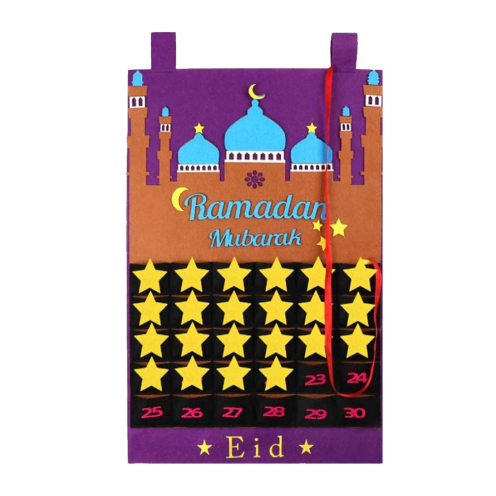 Creative Eid Countdown Calendar - Fashion Hanging Wall Decor for Ramadan & Eid Mubarak Celebrations - Kids Advent Calendar for Home, Party & Festive Decorations - Perfect for Family Gatherings & Islamic Holiday Traditions