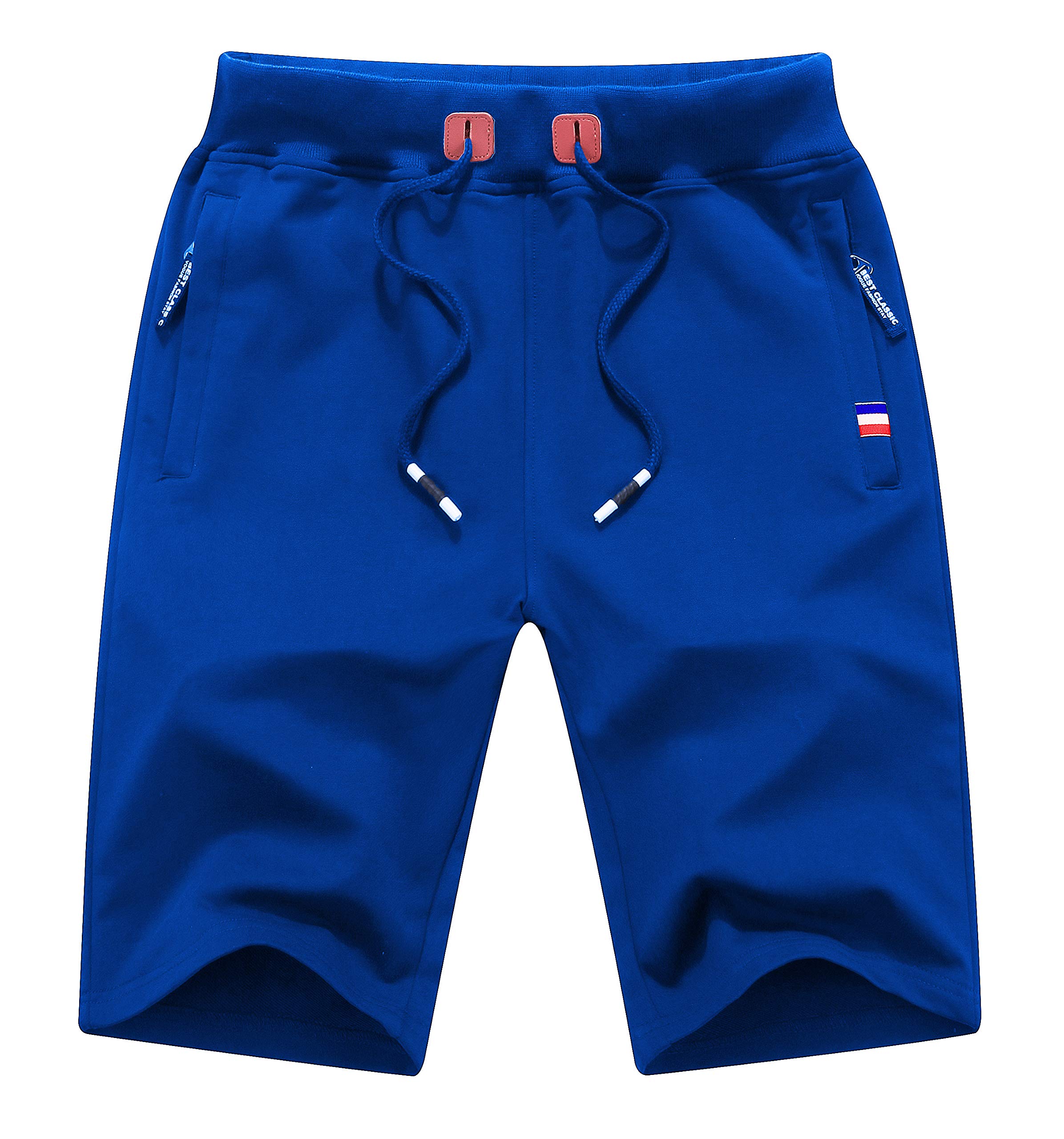 **Men's Casual & Workout Running Shorts with Zipper Pockets - Lightweight, Breathable for Gym, Jogging & Outdoor Activities**