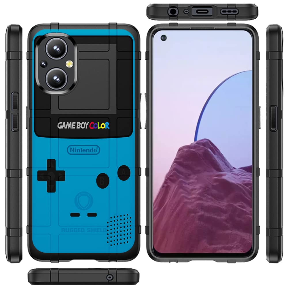 Premium Military Grade Shockproof Rugged TPU Silicone Case for OnePlus Nord N20 5G - Blue Gameboy Design, Drop Tested Protection | Perfect for Gaming, Outdoor Activities & Daily Use