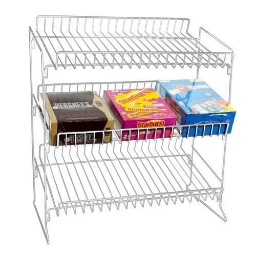Black Steel Wire Countertop 3-Tier Snack Display Rack - 20