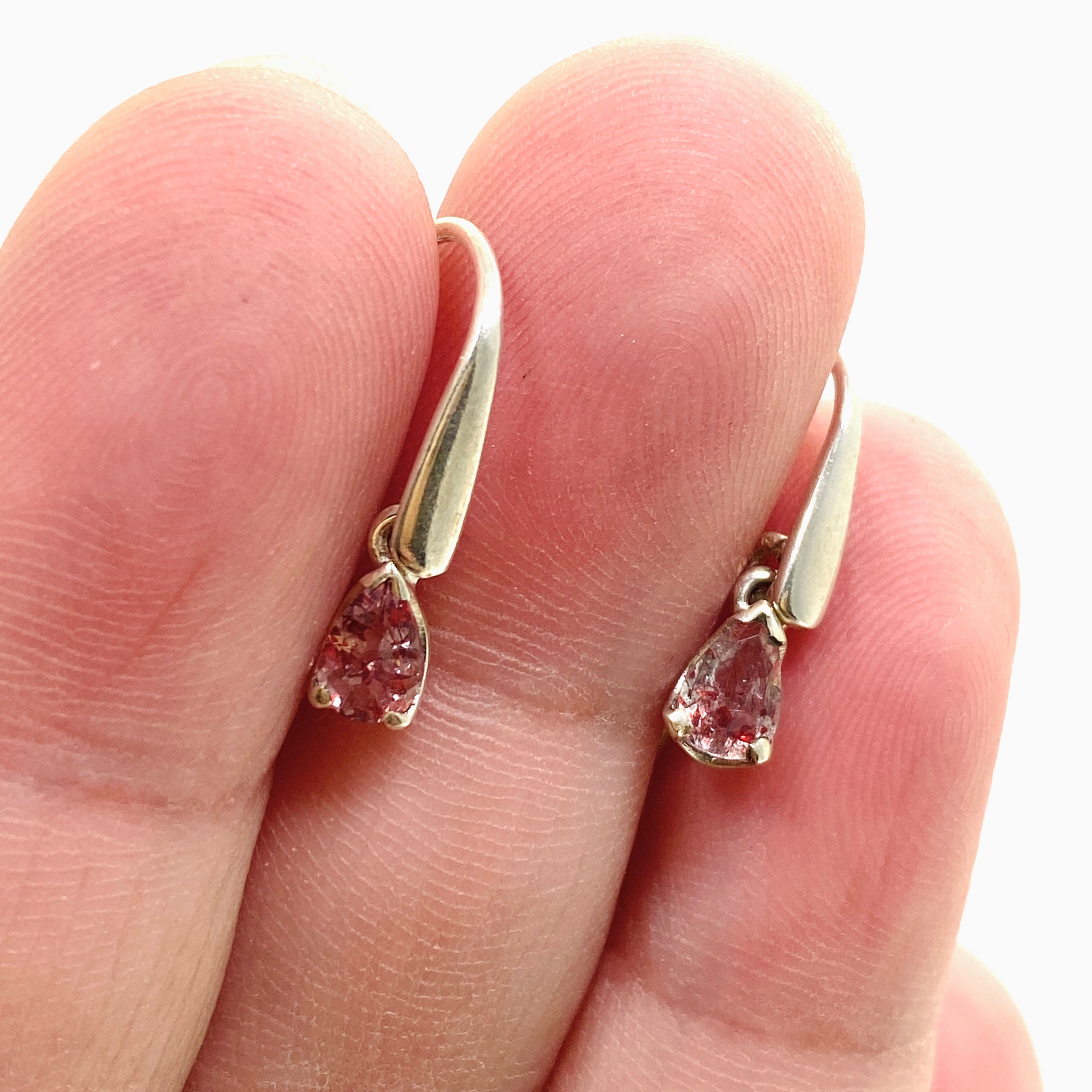 Lepidocrocite in Quartz Teardrop Faceted Earrings - Natural Gemstone Jewelry for Women - Perfect for Parties, Weddings & Special Occasions