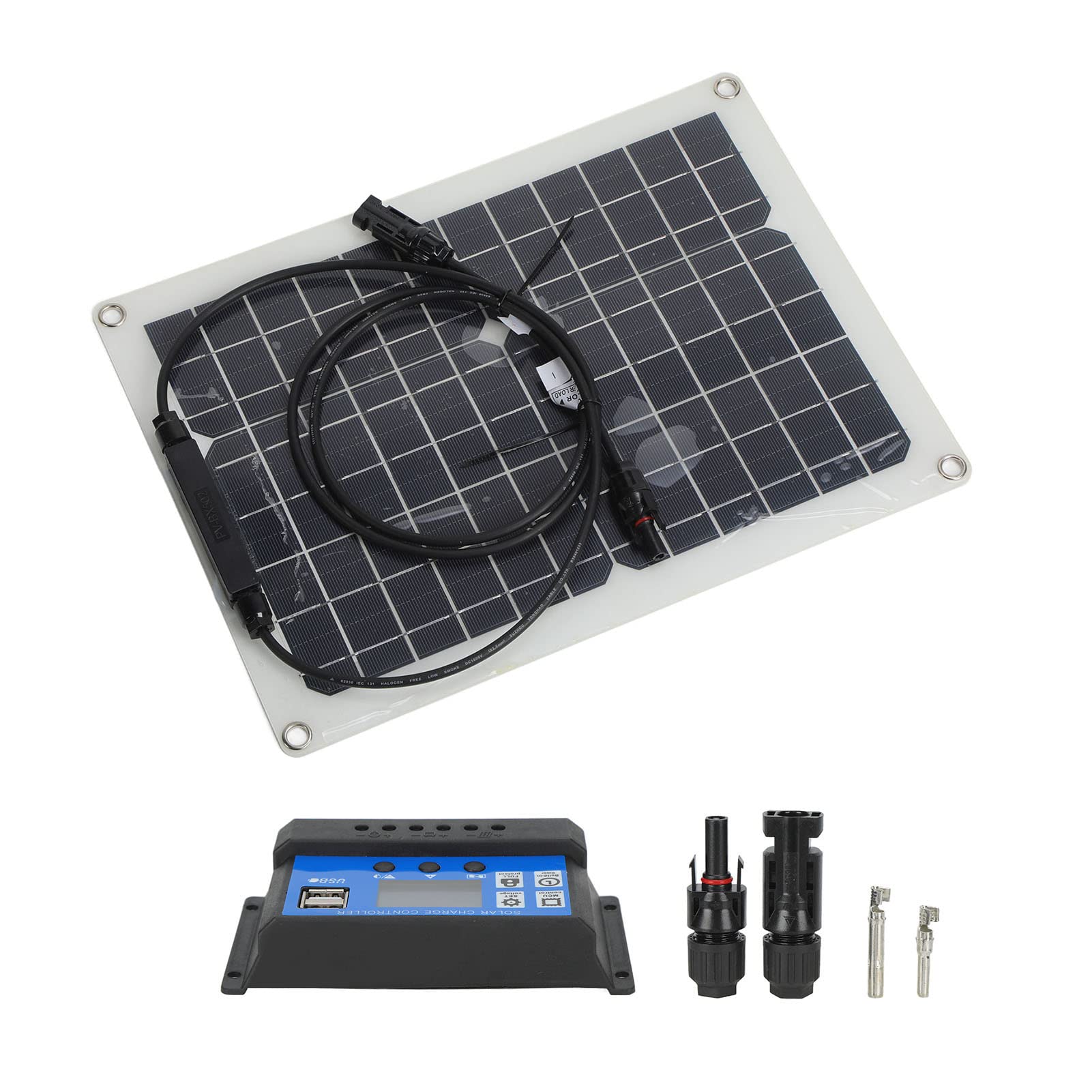 High Efficiency Solar Panel Kit with 10A Controller - Waterproof & Durable for Yachts, Boats, RVs & Marine Use | Perfect for Off-Grid Power & Outdoor Adventures