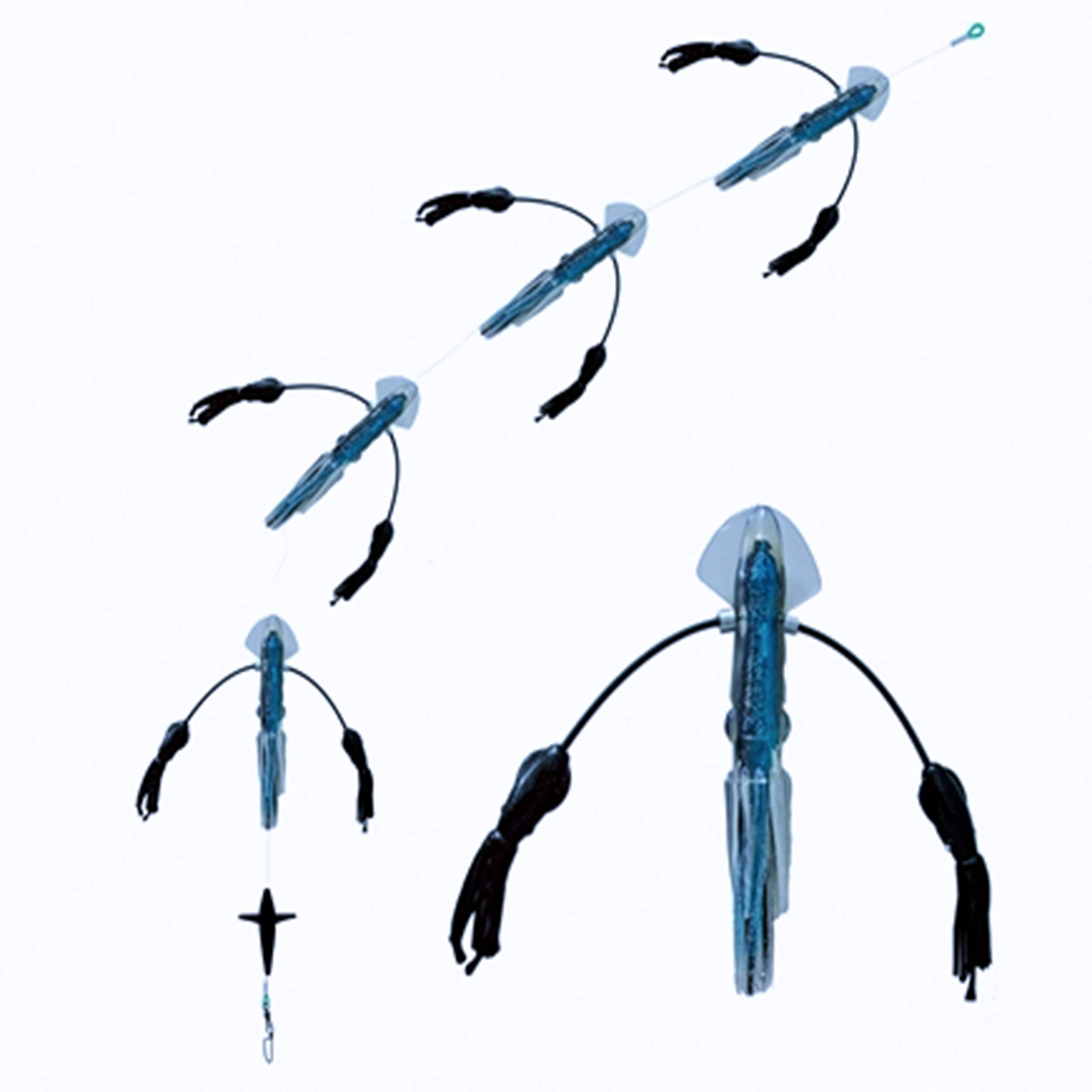 Premium Long Tail Flippy Floppy Daisy Chain Fishing Lure - Tuna & Marlin Magnet - Perfect for Offshore Trolling & Big Game Fishing