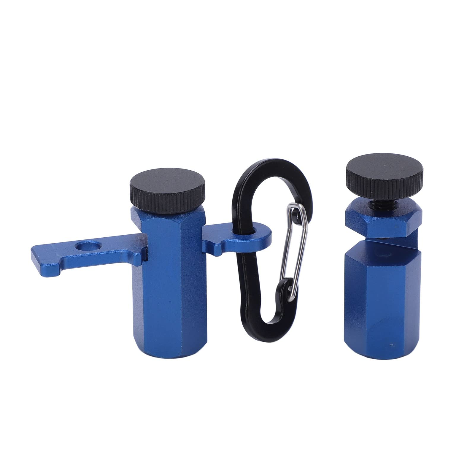 2 Pack Aluminum Alloy Hexagonal Flat Gauge Stair Gauges with Thumb Screws, Non-Slip Square Stops - Woodworking Tools for Stair Building & Carpentry (Blue) - Perfect for DIY Staircase Construction & Home Improvement Projects