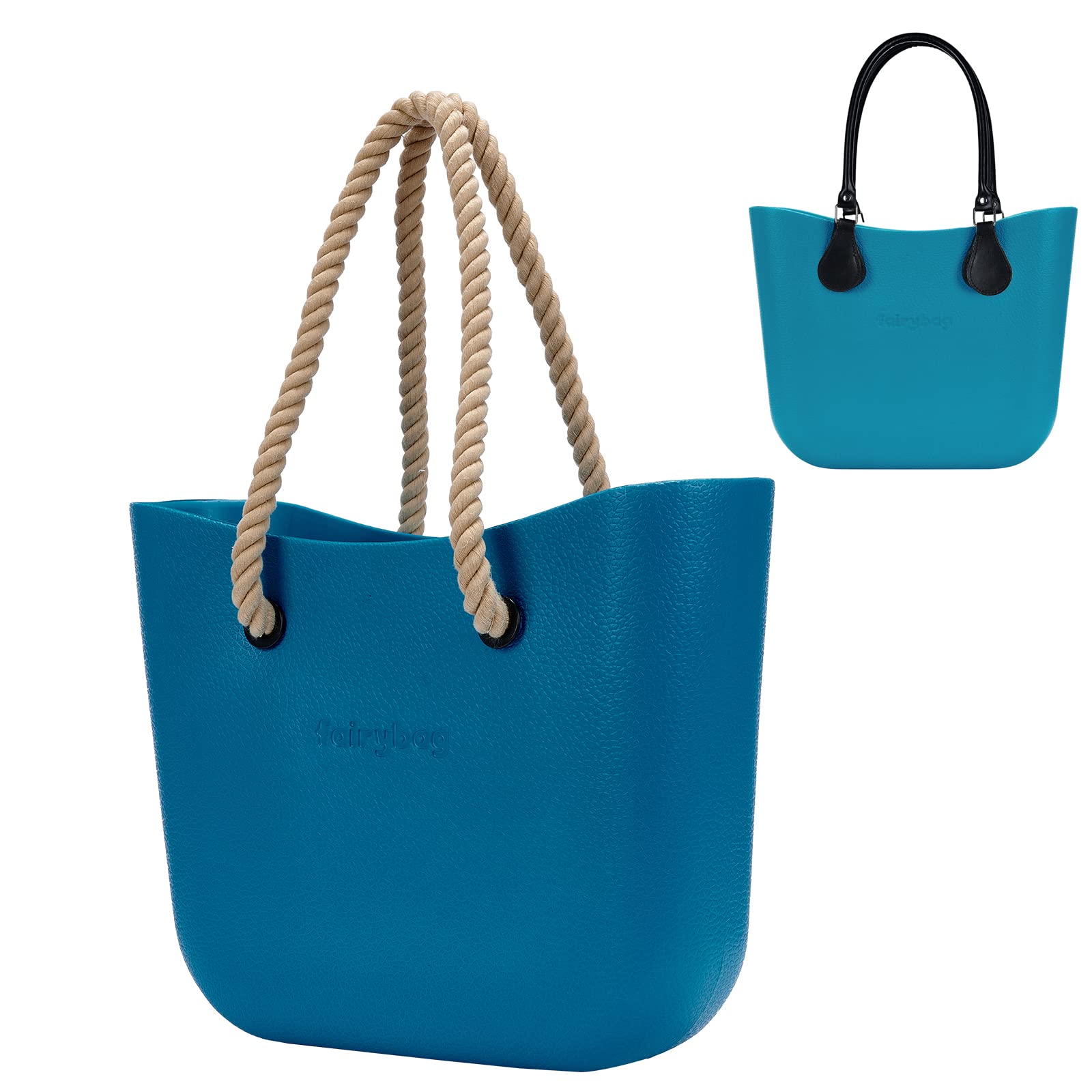 MRMIMI Women's Lightweight Waterproof EVA Foam Beach Tote Bag with Zipper Closure - Perfect for Travel, Gym, Pool & Shopping - Durable Rubber Shoulder Handbag with 2 Handles