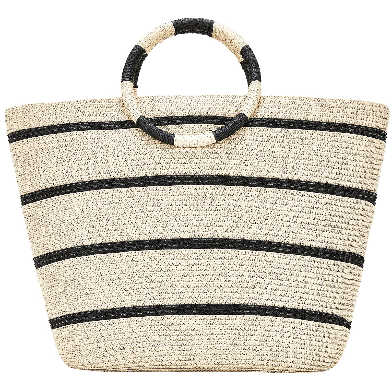 Stylish Women's Straw Tote Beach Bag - Large Woven Handbag for Summer Vacation, Pool Party & Travel | Perfect for Beach Getaways, Shopping & Outdoor Activities