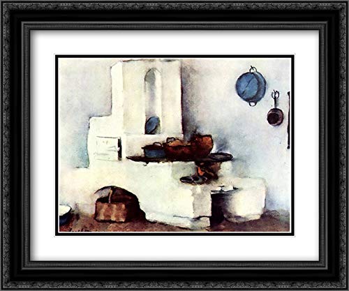 Stefan Luchian 24x20 Black Ornate Frame Double Matted Museum Art Print - Premium Kitchen Wall Decor for Dining Room & Home Decor