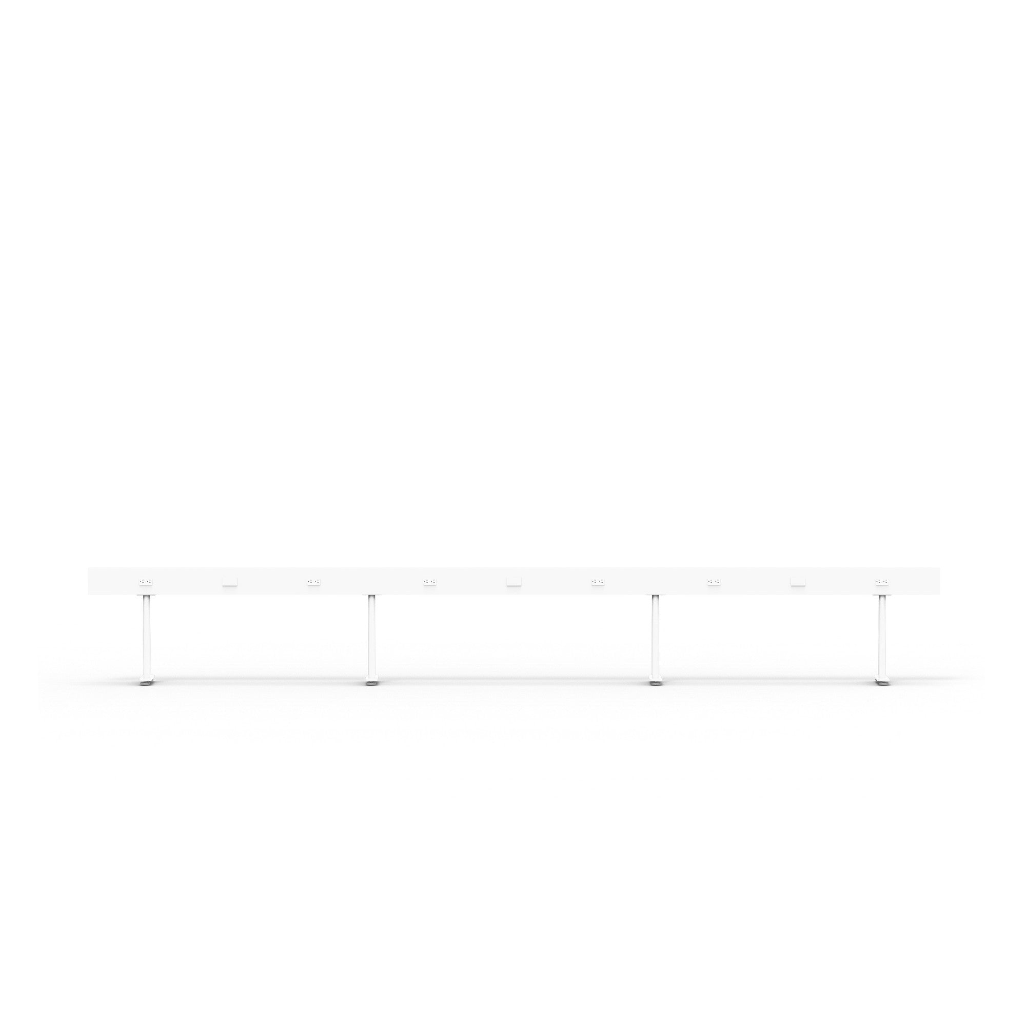 Boom Power Rail with Round Legs - Heavy Duty Metal Support for DIY Furniture, Shelving, and Industrial Use - Perfect for Home, Office, and Workshop Projects