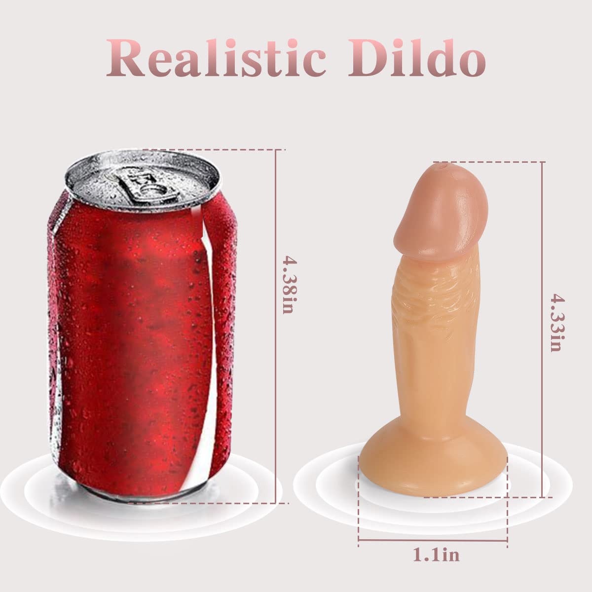 **Beginner-Friendly 4.2 Inch Realistic Dildo for Women & Men - Small Suction Cup Anal Sex Toy for Couples & Solo Play - Perfect for Beginners, Anal Training & Sensual Exploration**