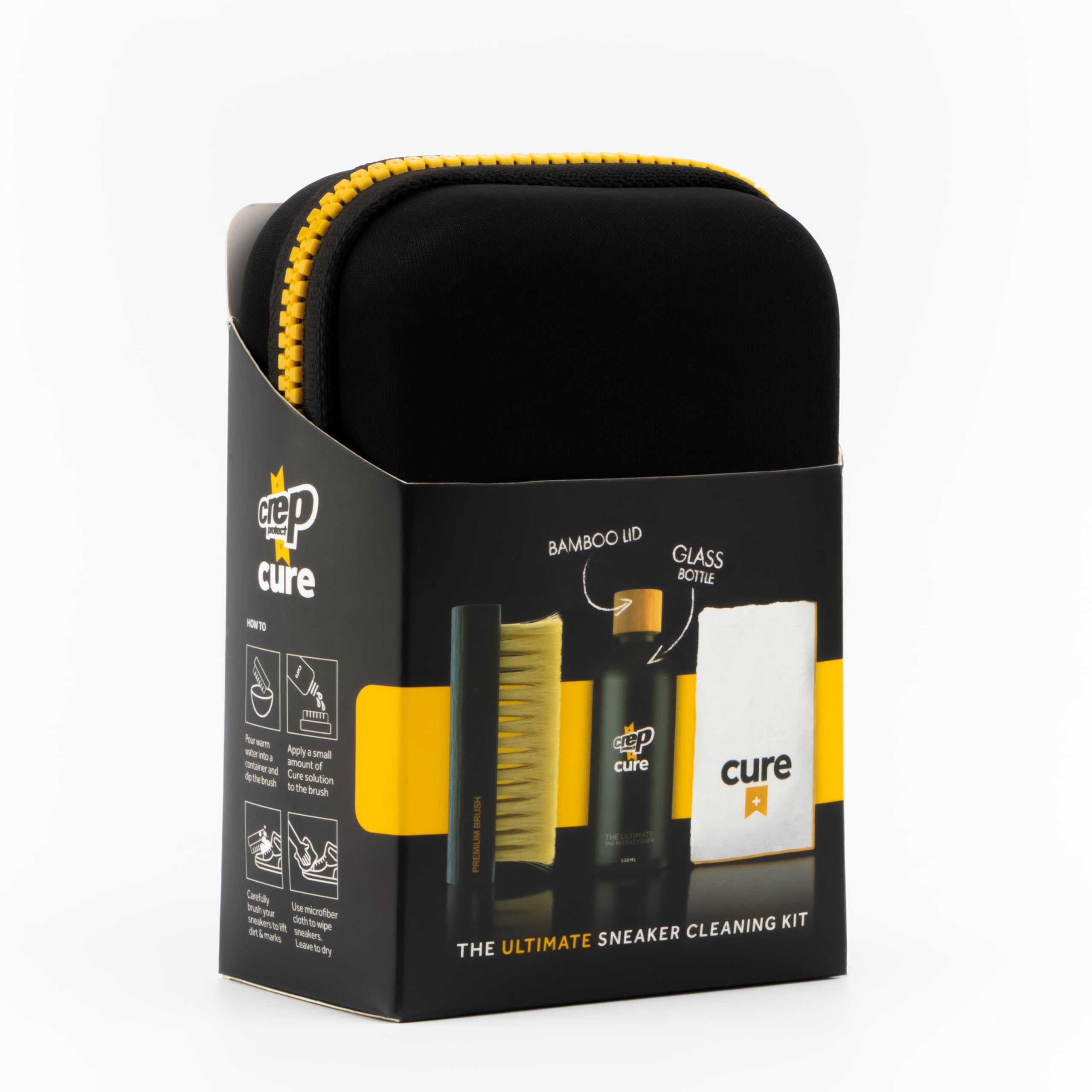 Crep Protect Shoe Cleaner Kit - Premium Sneaker Cleaning Solution with Brush & Microfiber Cloth for Leather, Suede, Nubuck & Canvas Shoes | Perfect for Daily Cleaning, Shoe Care & Sneaker Restoration