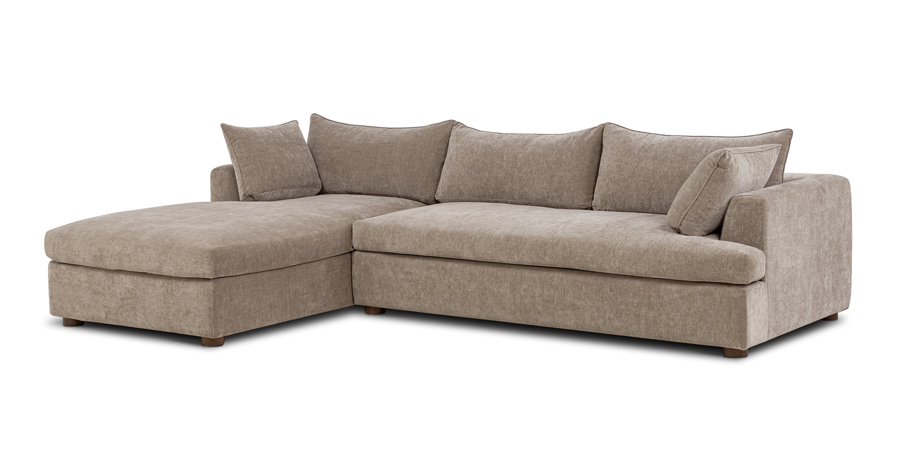 Milo Left Facing Sectional Sofa with Storage | Modern L-Shaped Couch for Living Room | Perfect for Small Spaces & Family Gatherings