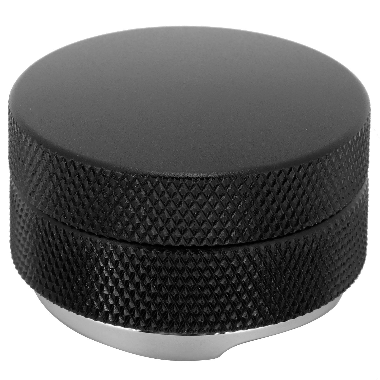 Premium Stainless Steel Coffee Tamper & Distributor - 51mm Adjustable Height Espresso Powder Press Tool (Black Clover Design) | Perfect for Home Baristas & Professional Coffee Shops