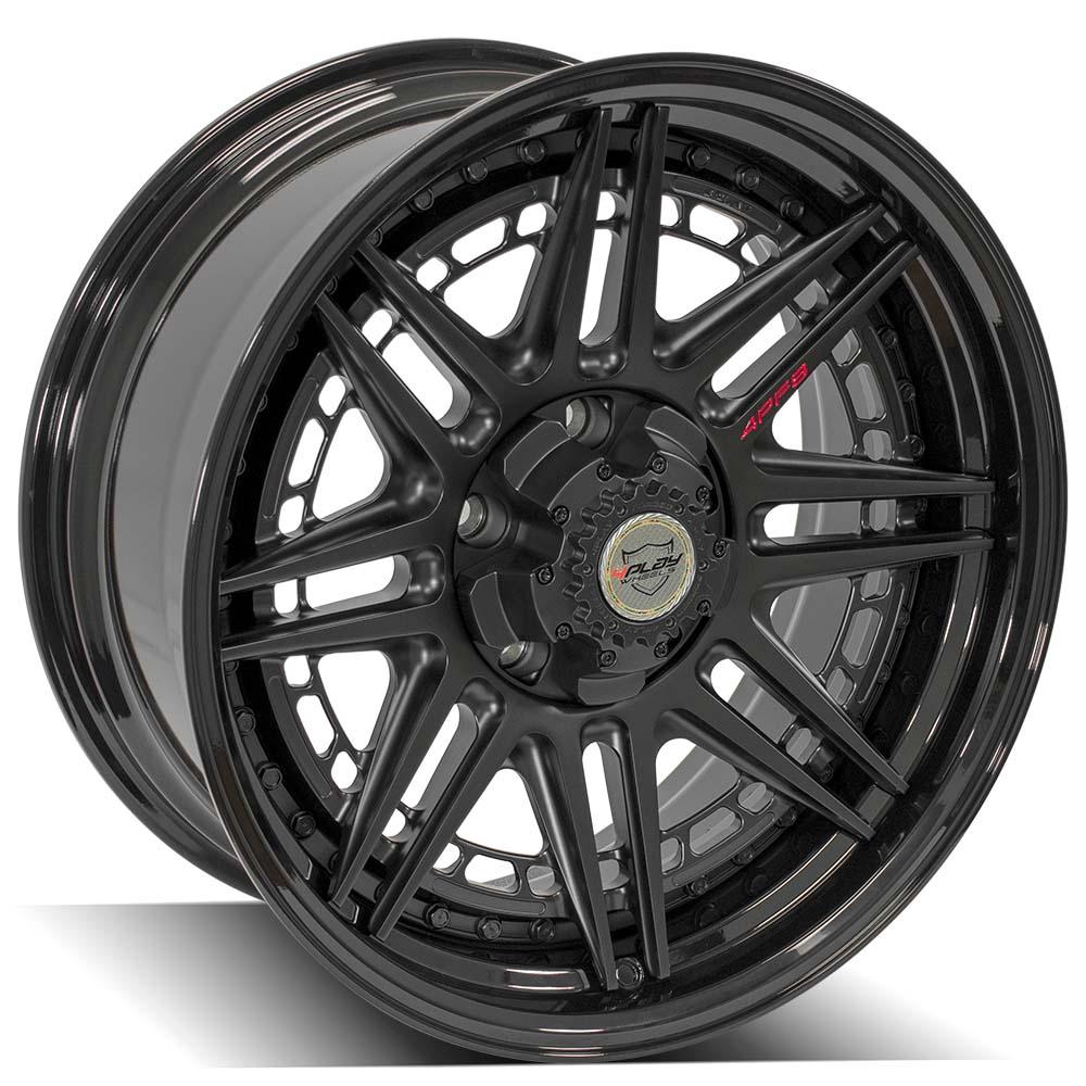4Play Forged Series 4PF8 Matte Black Center with Gloss Black Barrel 20x9.0 0 Offset 5x127/5x139.7mm 87.1mm Hub - Premium Alloy Wheels for Trucks & SUVs - Off-Road & Street Performance